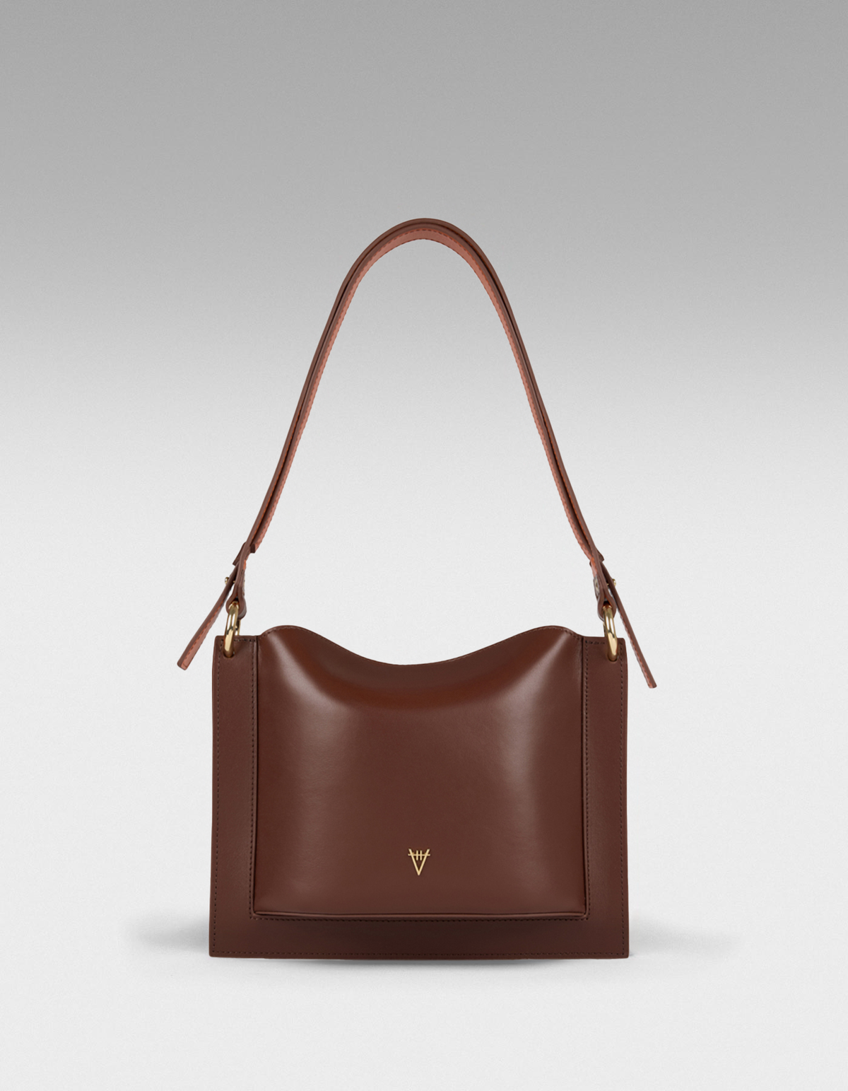 HiVa Atelier | Dalia Mini Sleek & Square Shoulder Bag Nutshell | Beautiful and Versatile Leather Accessories