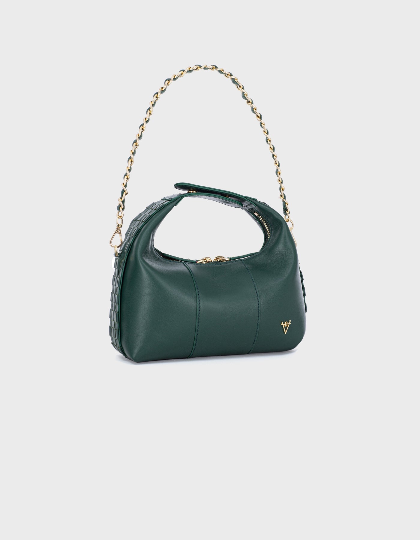 Hiva Atelier | Mini Croissant DEEP EMERALD | Beautiful and Versatile Leather Accessories