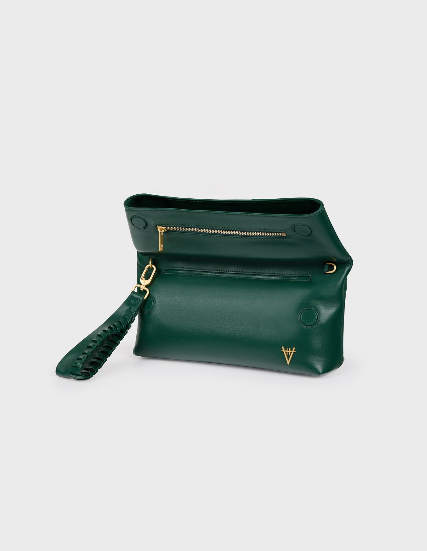 Hiva Atelier | Arlette Clutch & Chain Bag DEEP EMERALD | Her Tarza Uygun Deri Aksesuarlar