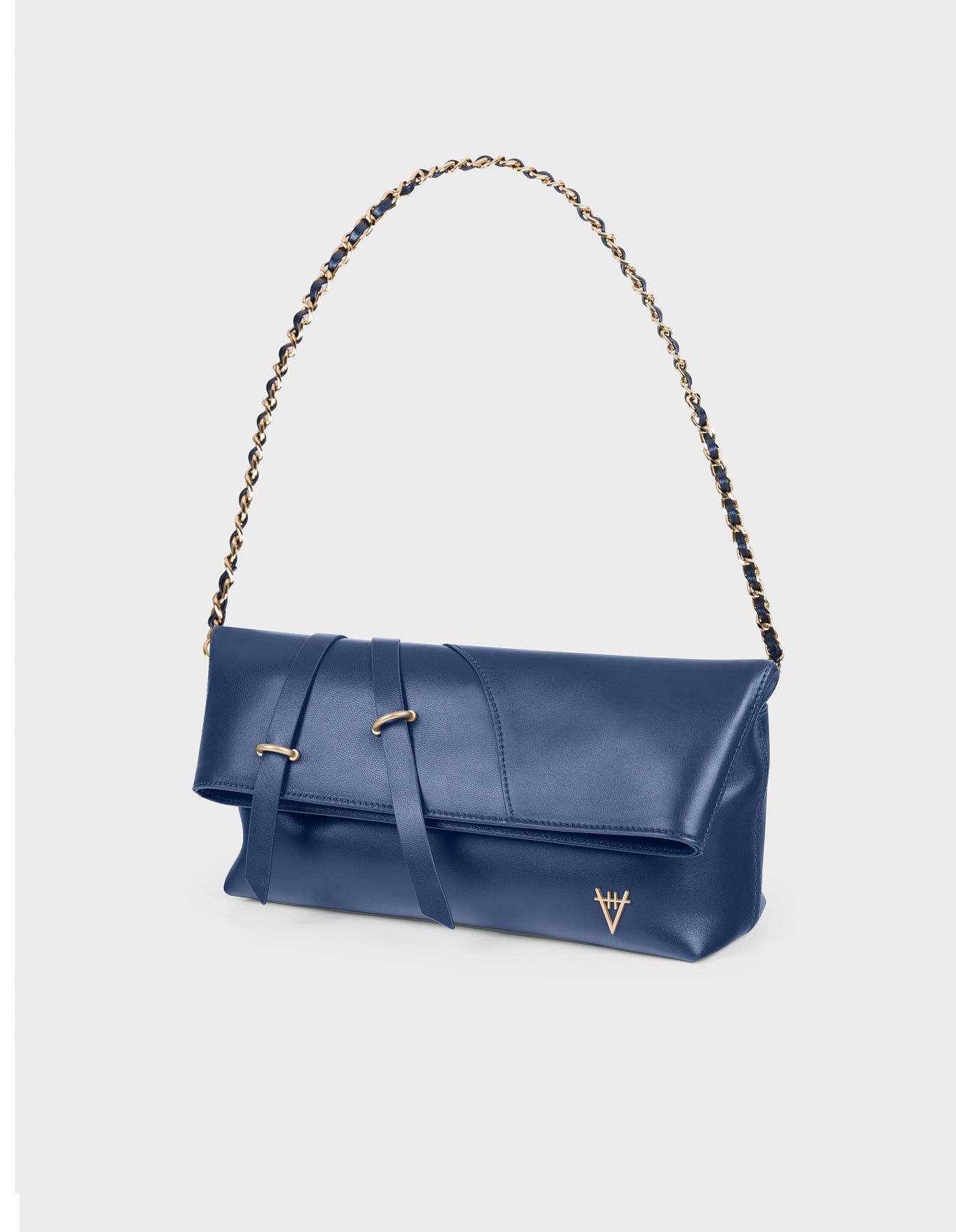 Hiva Atelier | Arlette Clutch & Chain Bag NAVY | Her Tarza Uygun Deri Aksesuarlar