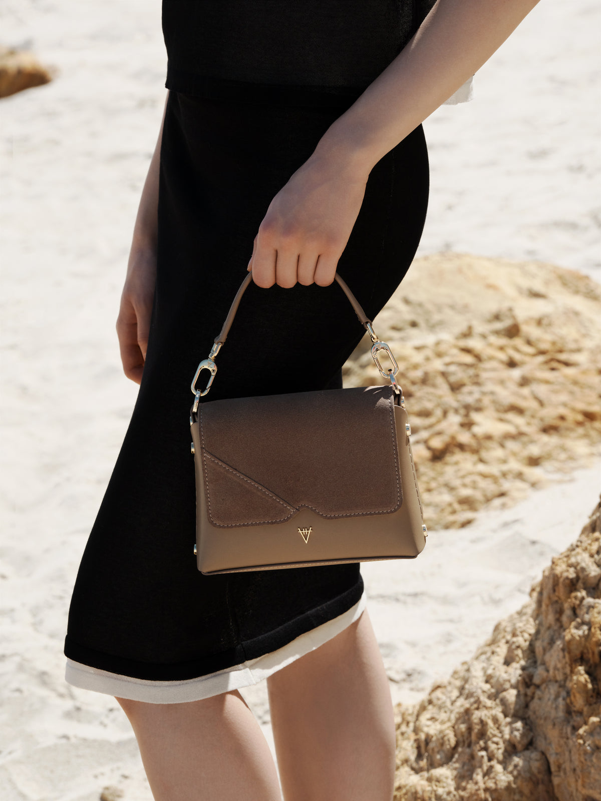 HiVa Atelier | Mare Mini Shoulder Bag Sand | Beautiful and Versatile Leather Accessories