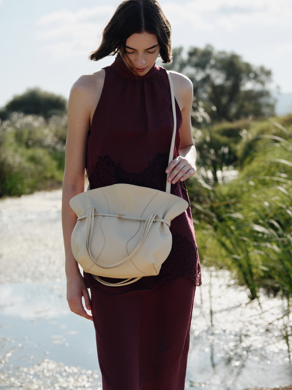 HiVa Atelier | Vela Soft Wing Shoulder Bag | Beautiful and Versatile Leather Accessories