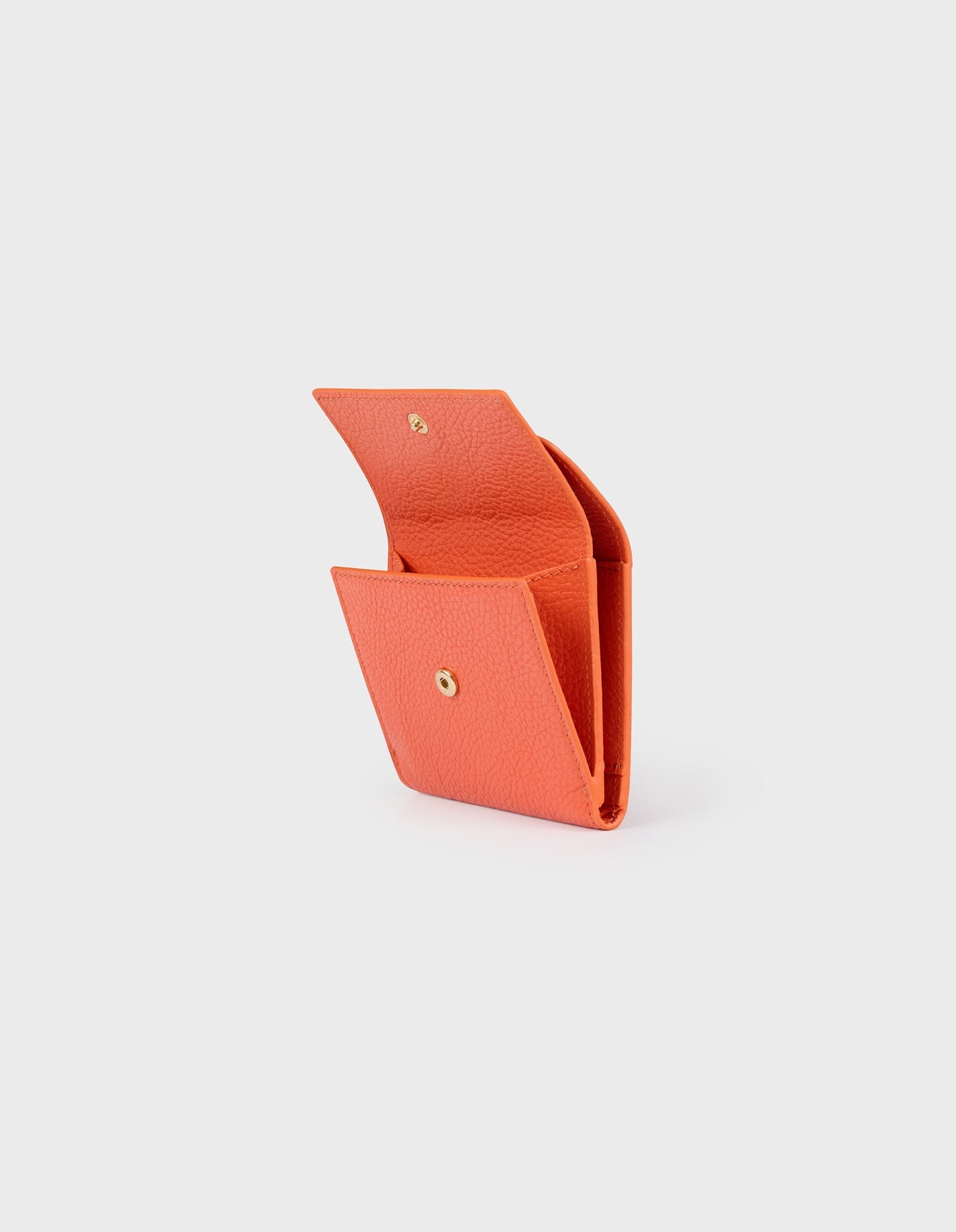 HiVa Atelier | Larus Compact Wallet ORANGE | Beautiful and Versatile Leather Accessories