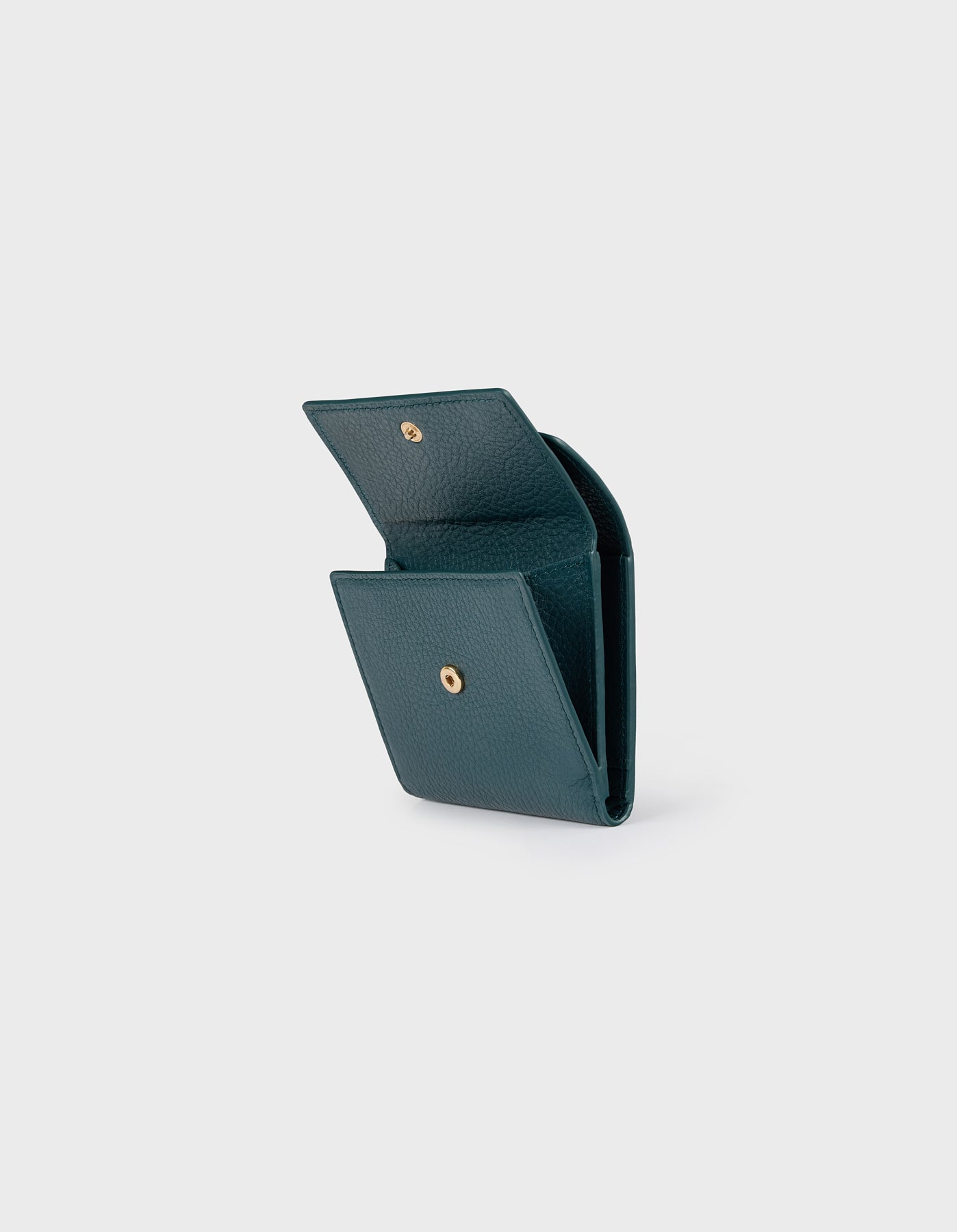 HiVa Atelier | Larus Compact Wallet PETROL BLUE | Beautiful and Versatile Leather Accessories