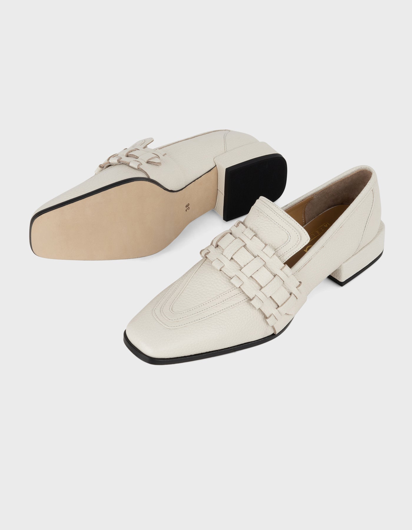 HiVa Atelier | Lora Loafers Bone | Beautiful and Versatile Leather Accessories