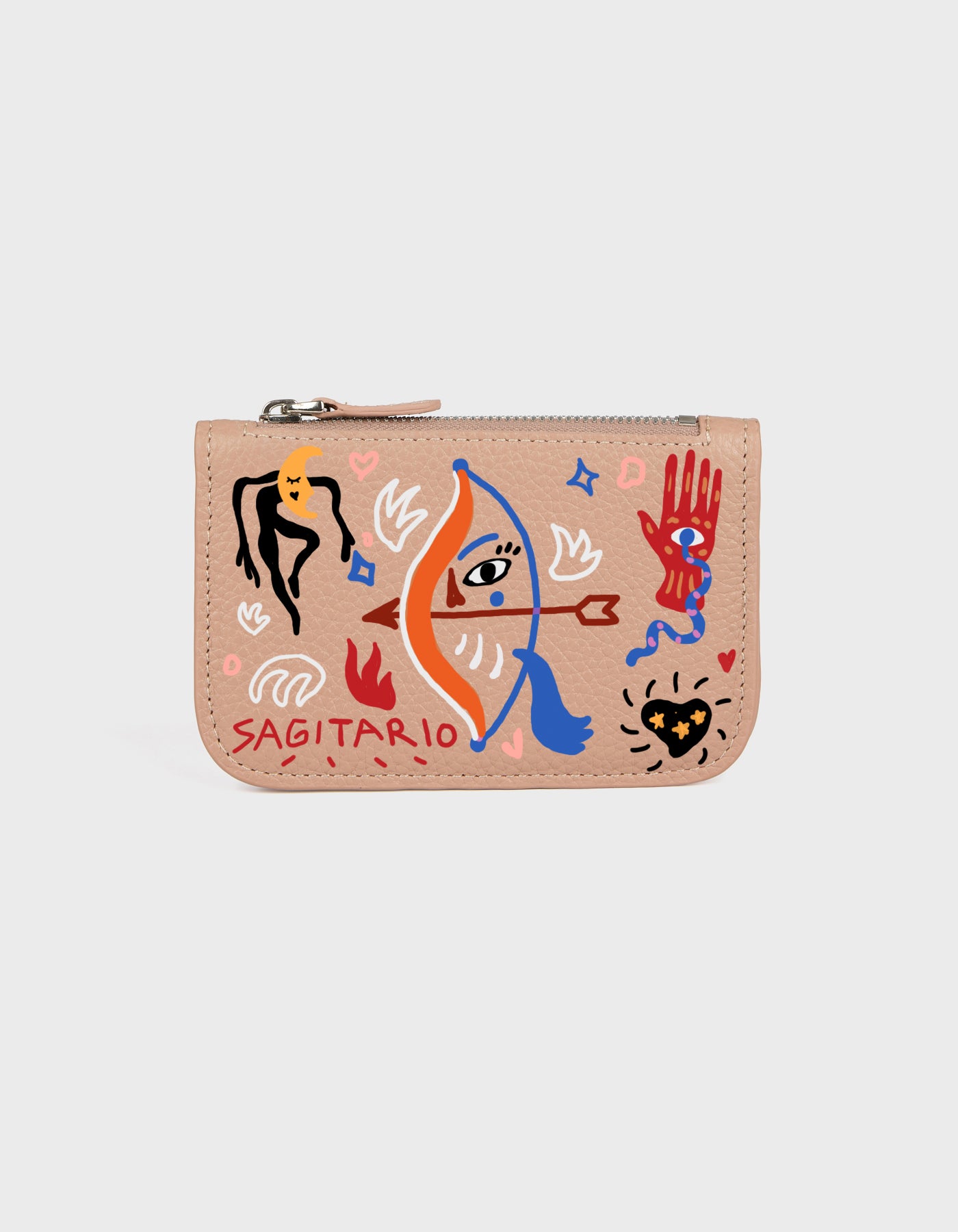 Hiva Atelier | Alae Zodiac Edition - Hand-Painted Nude Sagittarius | Beautiful and Versatile Leather Accessories