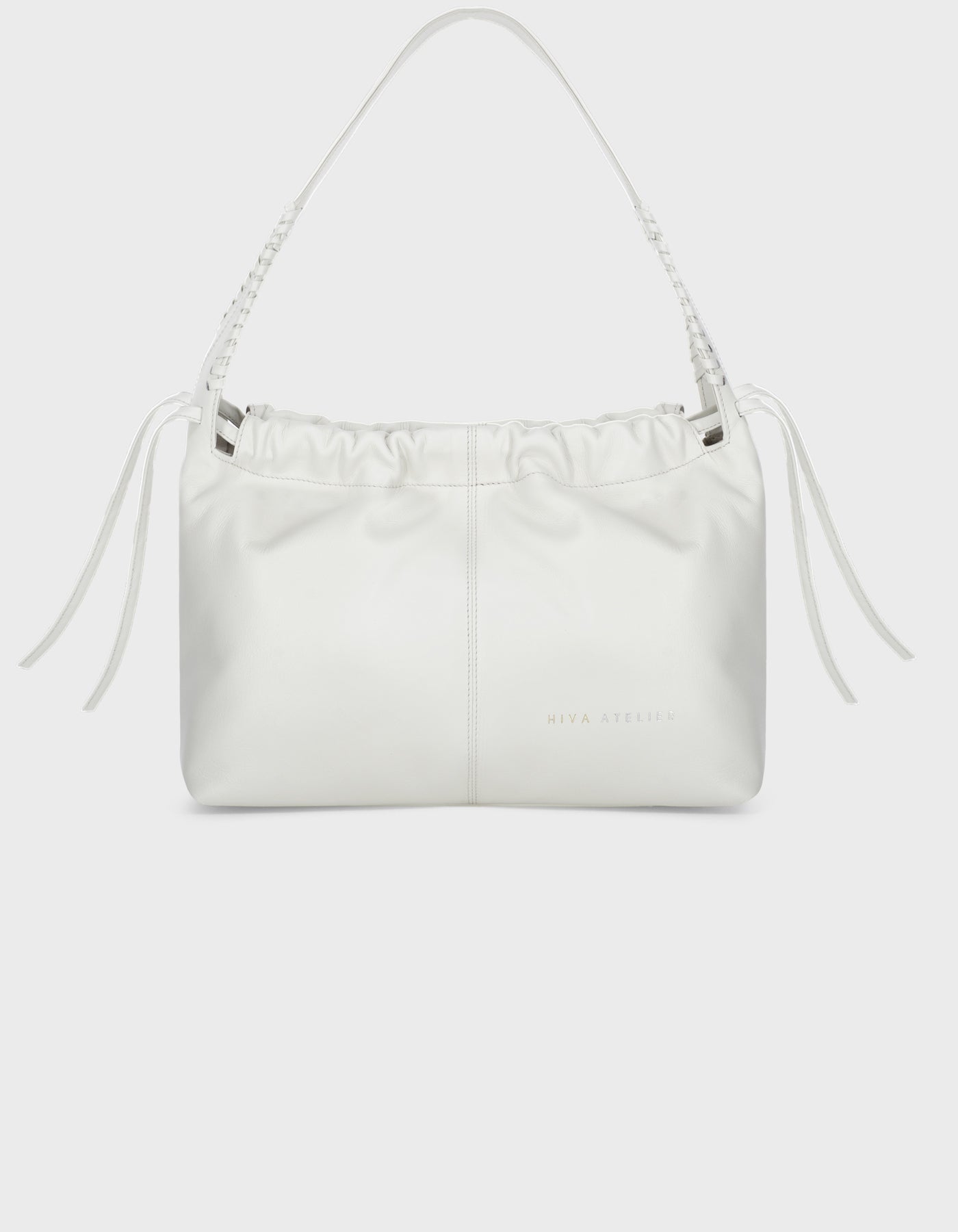 Hiva Atelier | All Day Midi Bucket Bag Bone | Beautiful and Versatile Leather Accessories