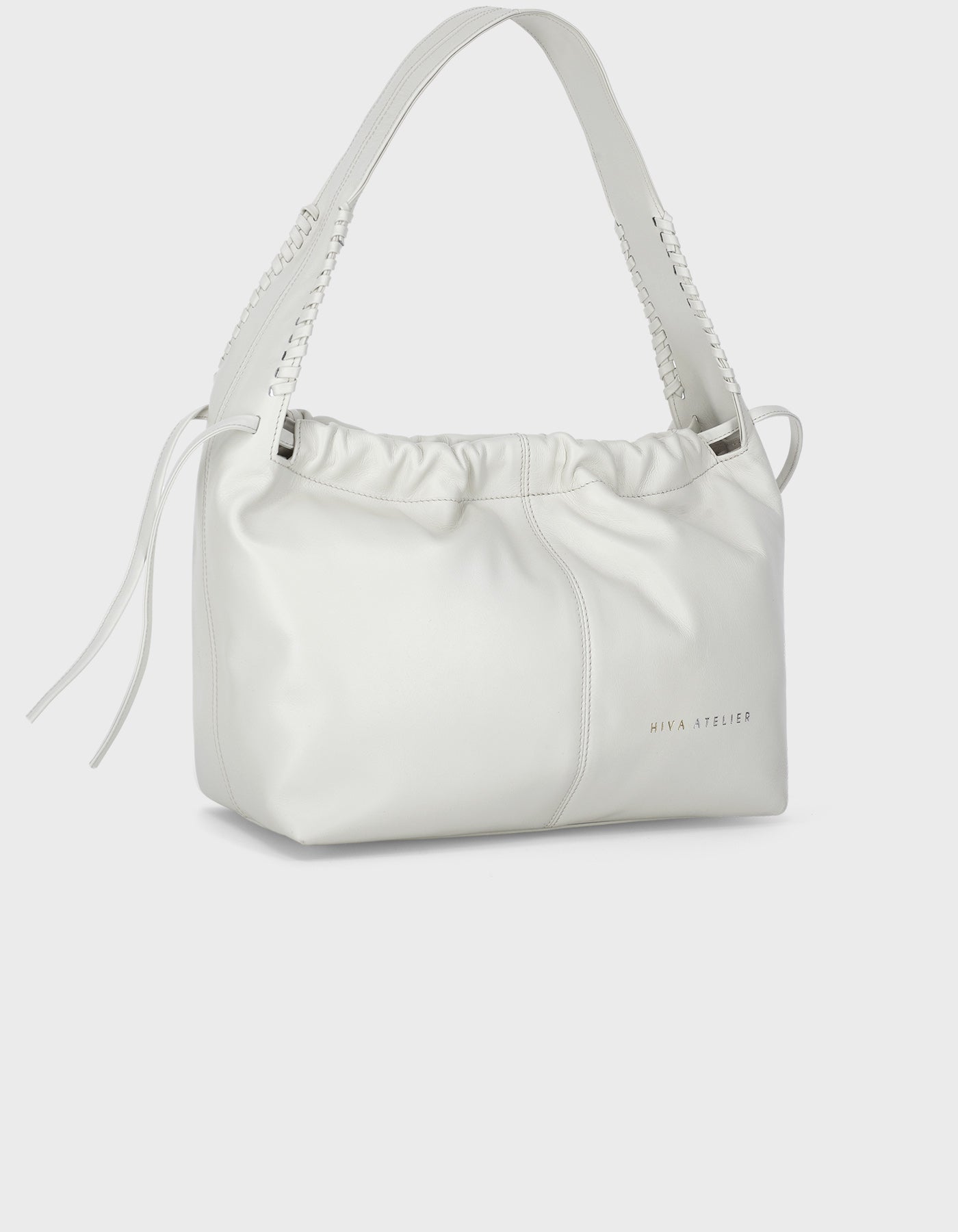 Hiva Atelier | All Day Midi Bucket Bag Bone | Beautiful and Versatile Leather Accessories