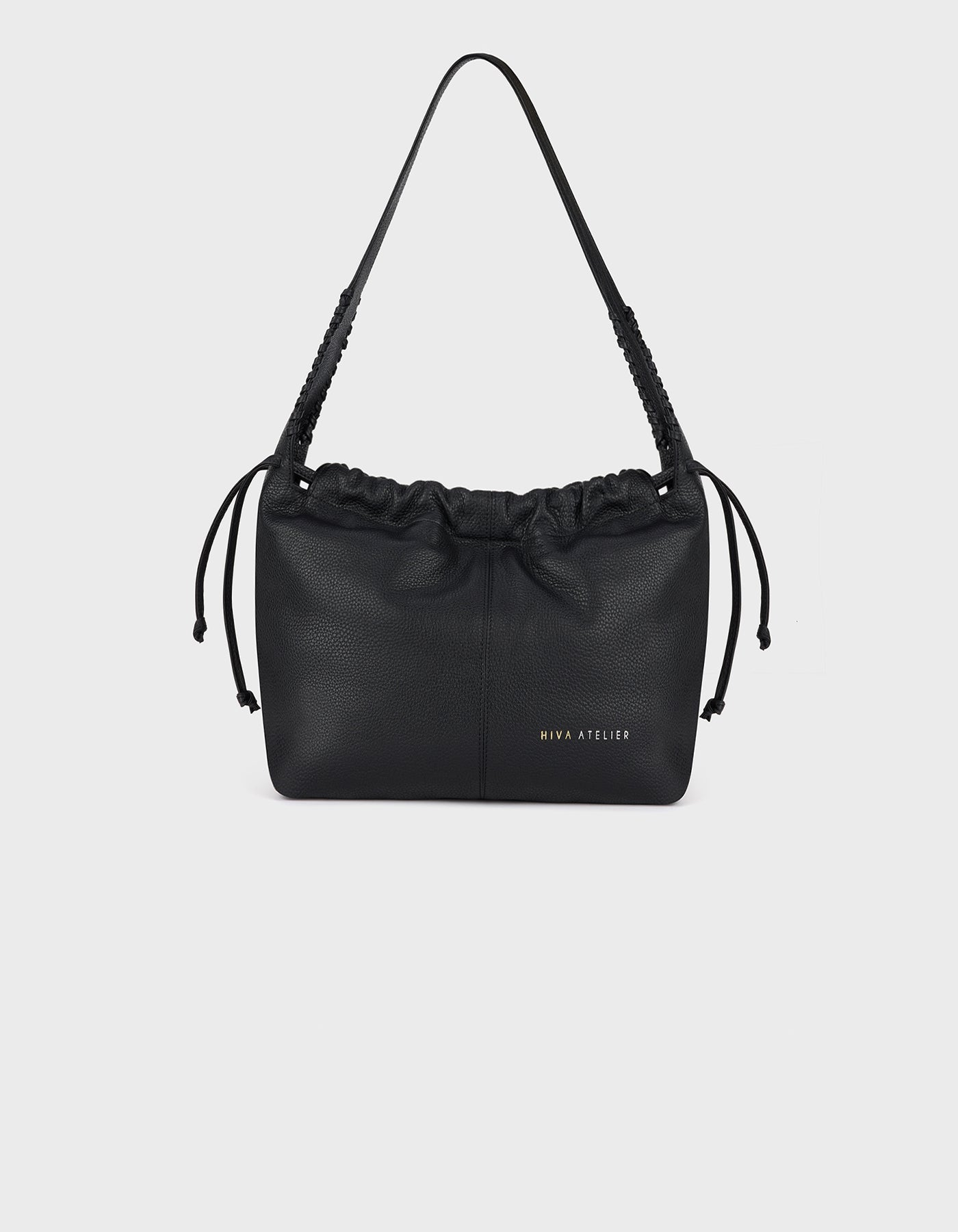 Hiva Atelier | All Day Mini Bucket Bag Flotter Black | Beautiful and Versatile Leather Accessories