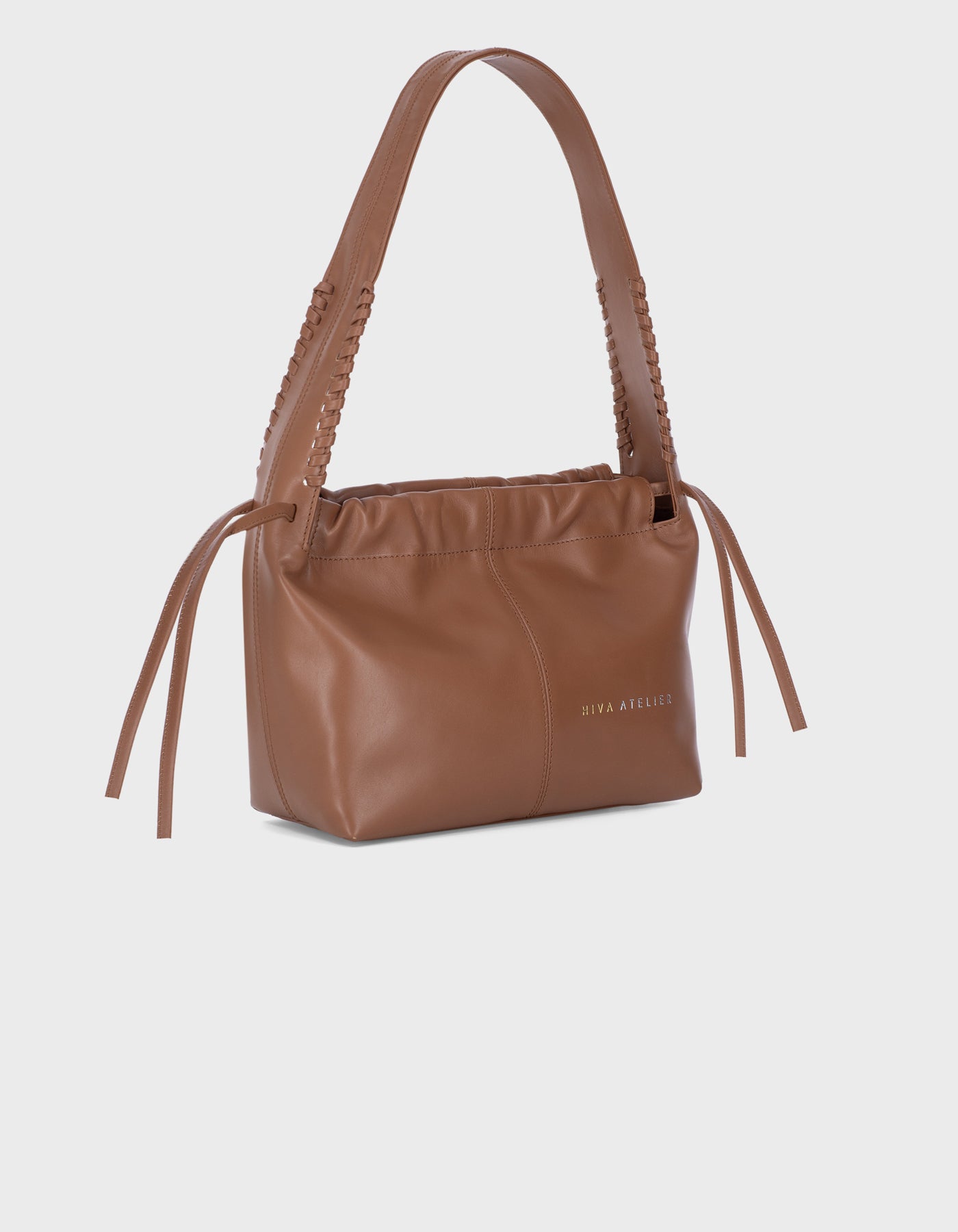 Hiva Atelier | All Day Mini Bucket Bag Smooth Wood | Beautiful and Versatile Leather Accessories