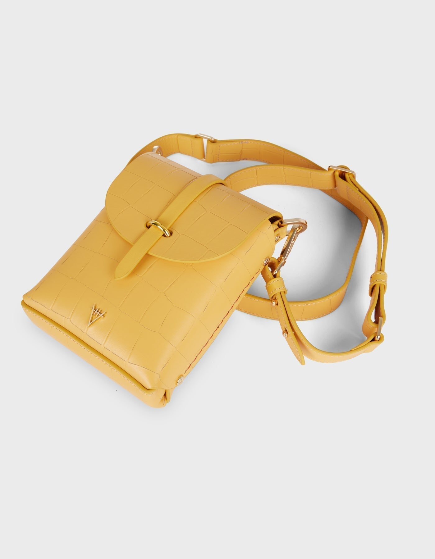 Hiva Atelier | Mini Astrum Shoulder Bag Croco Effect Honeycomb | Beautiful and Versatile Leather Accessories