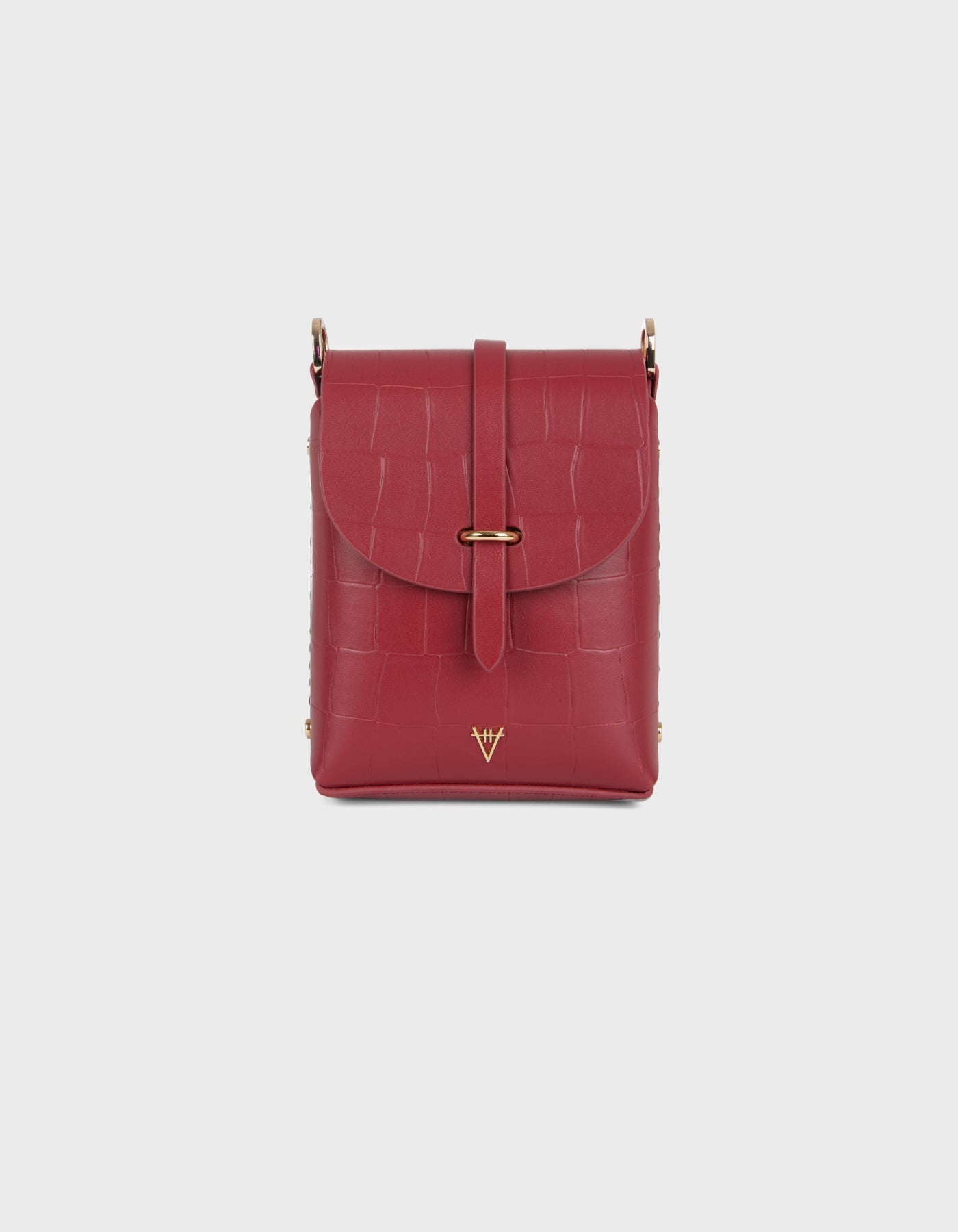 Hiva Atelier | Mini Astrum Shoulder Bag Croco Effect Raspberry | Beautiful and Versatile