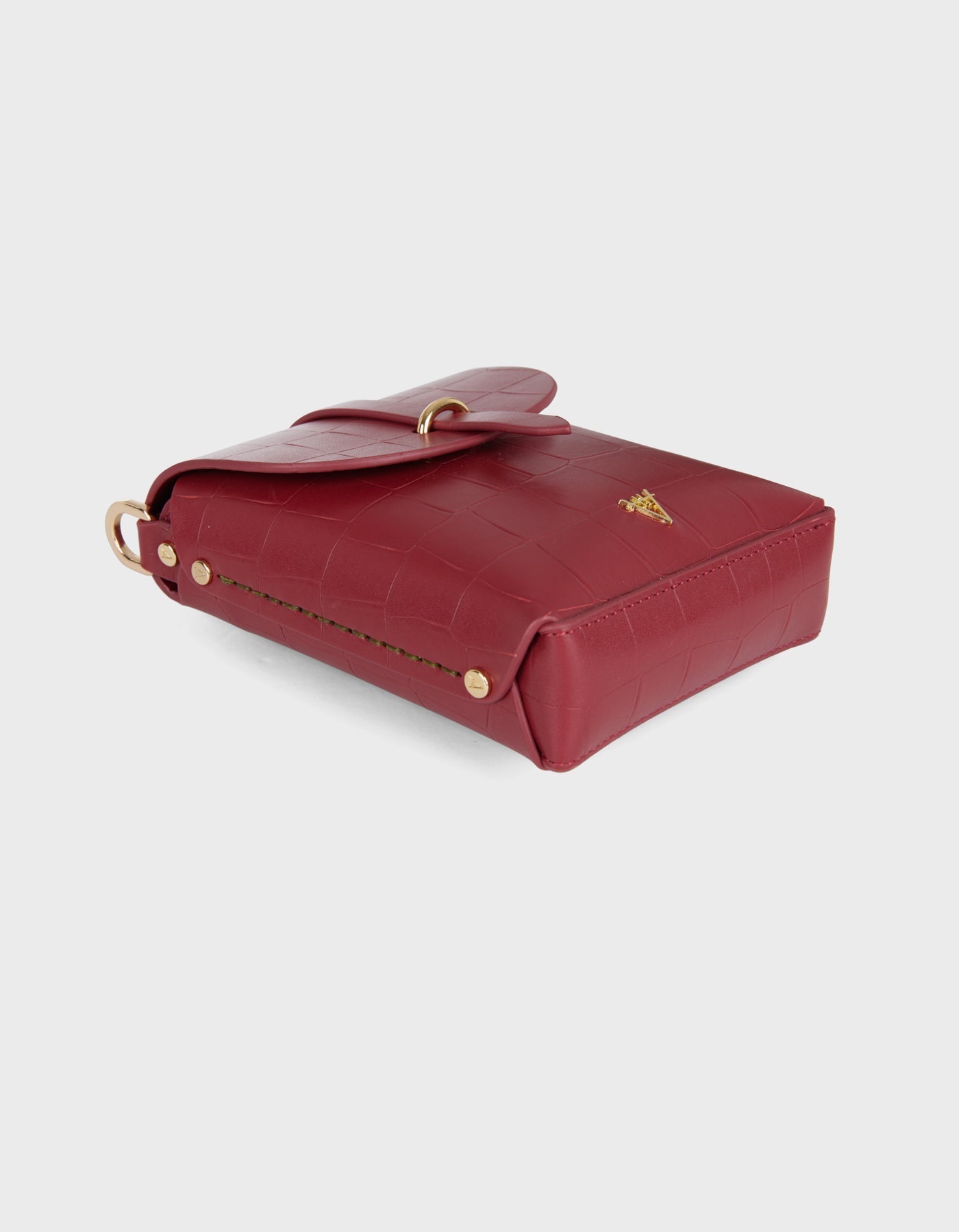 Hiva Atelier | Mini Astrum Shoulder Bag Croco Effect Raspberry | Beautiful and Versatile