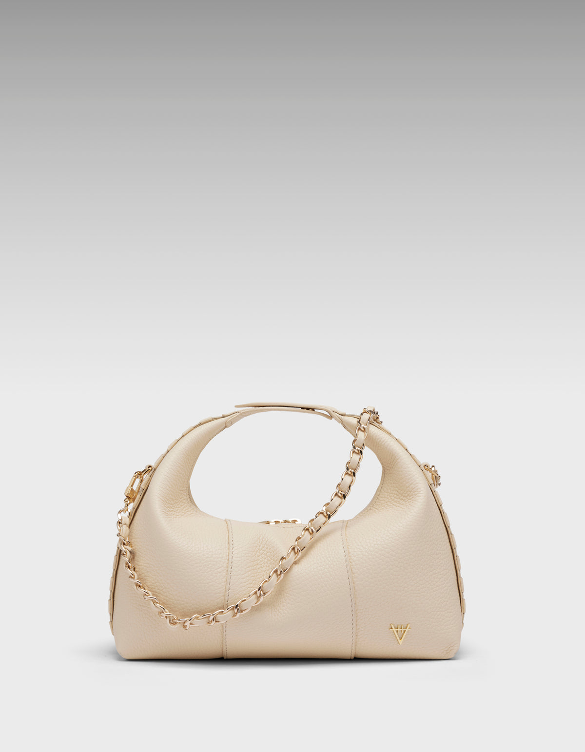 HiVa Atelier | Midi Croissant Bag Bone | Beautiful and Versatile Leather Accessories