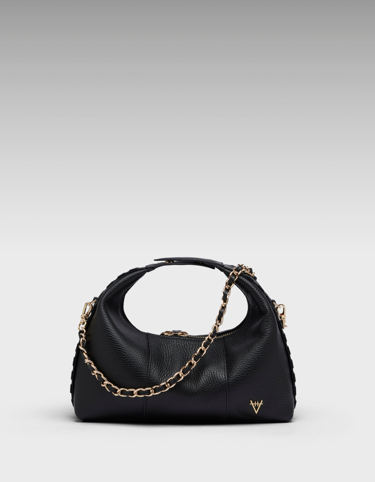 HiVa Atelier | Midi Croissant Bag Black | Beautiful and Versatile Leather Accessories