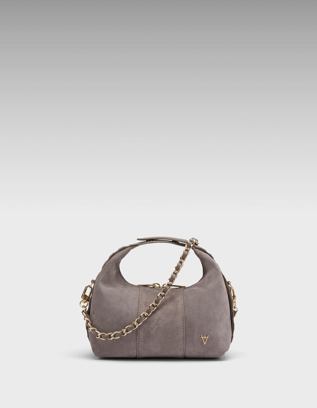 HiVa Atelier | Mini Croissant Grey | Beautiful and Versatile Leather Accessories