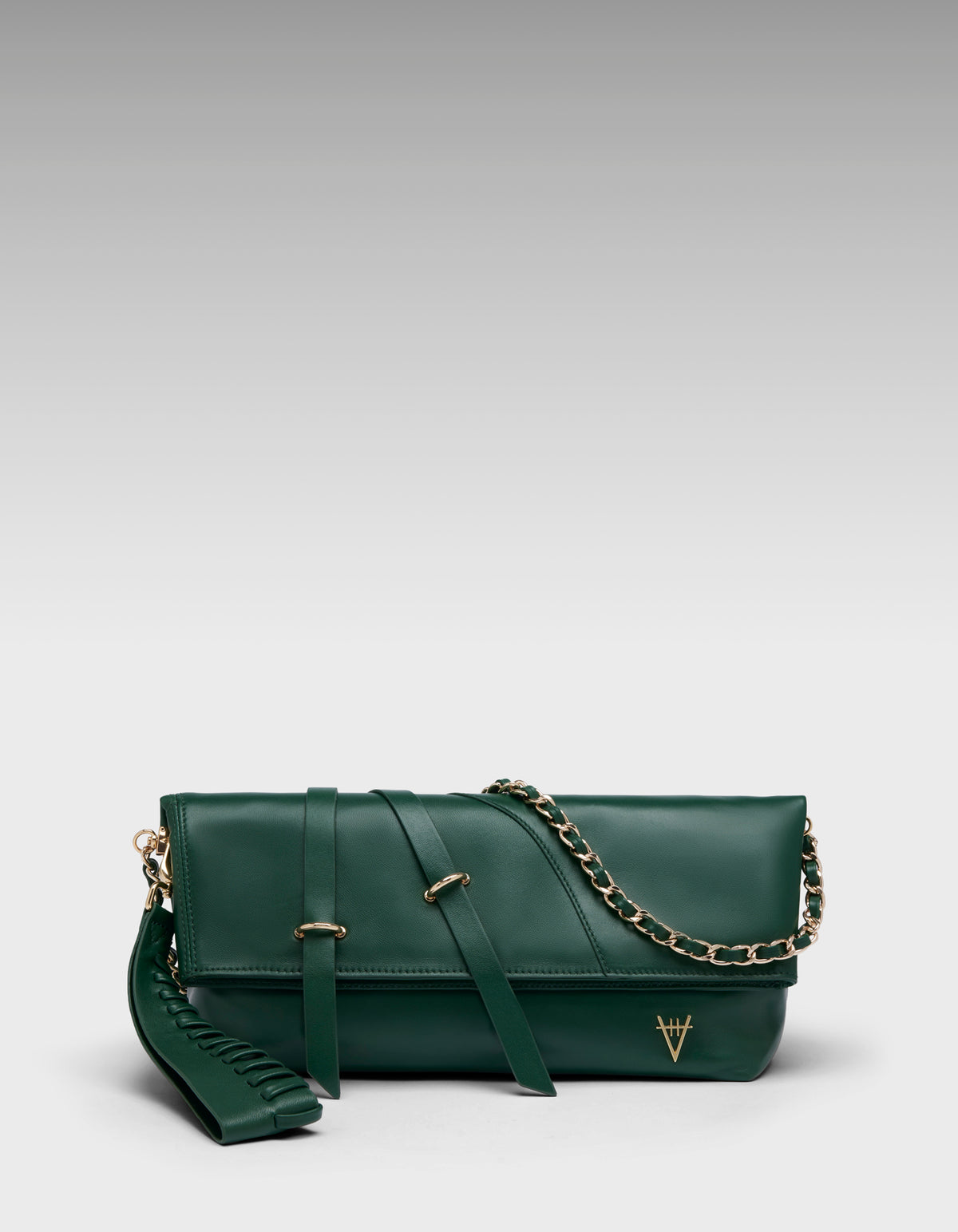 HiVa Atelier | Arlette Clutch & Chain Bag Deep Emerald | Beautiful and Versatile Leather Accessories