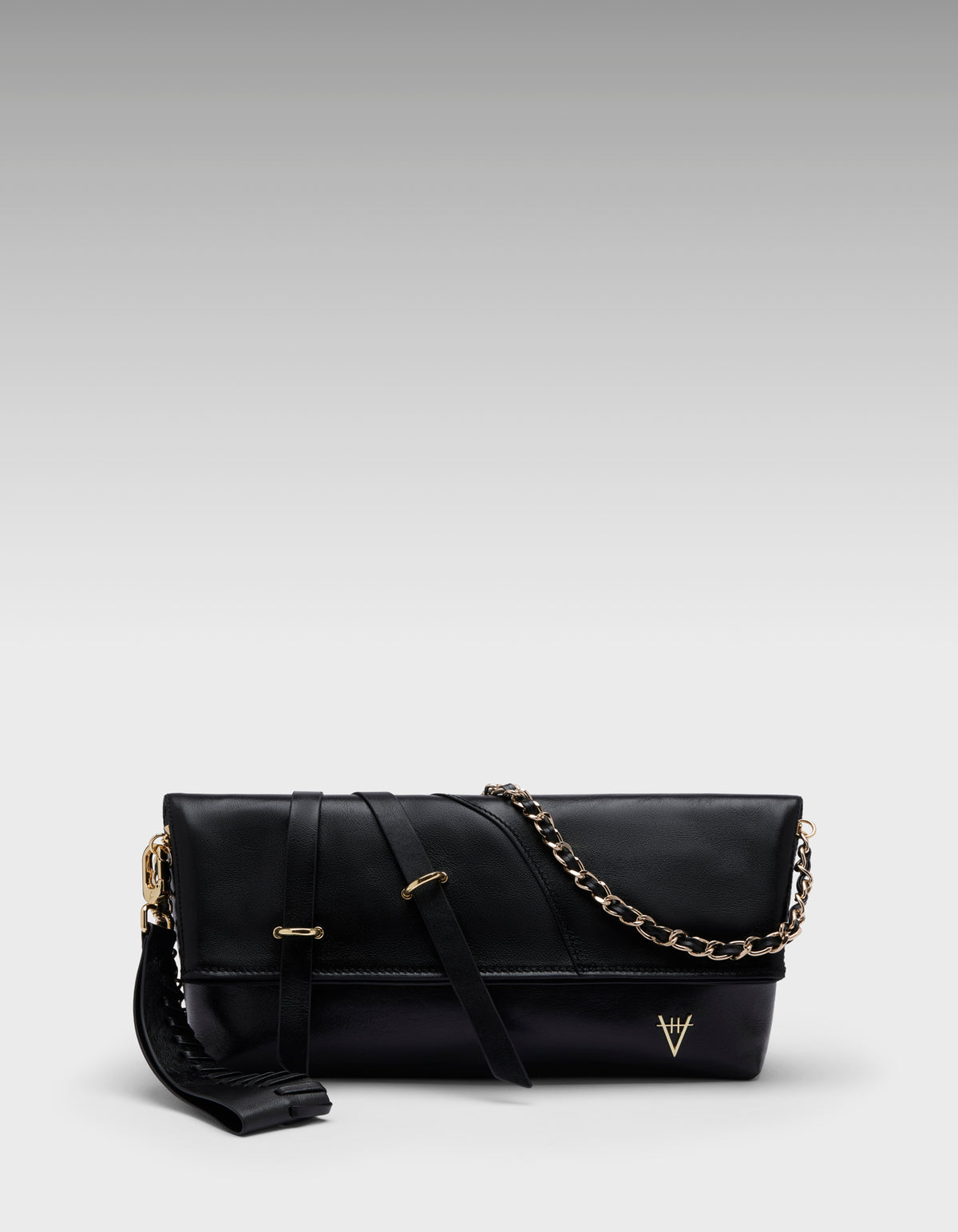 HiVa Atelier | Arlette Clutch & Chain Bag Black | Beautiful and Versatile Leather Accessories
