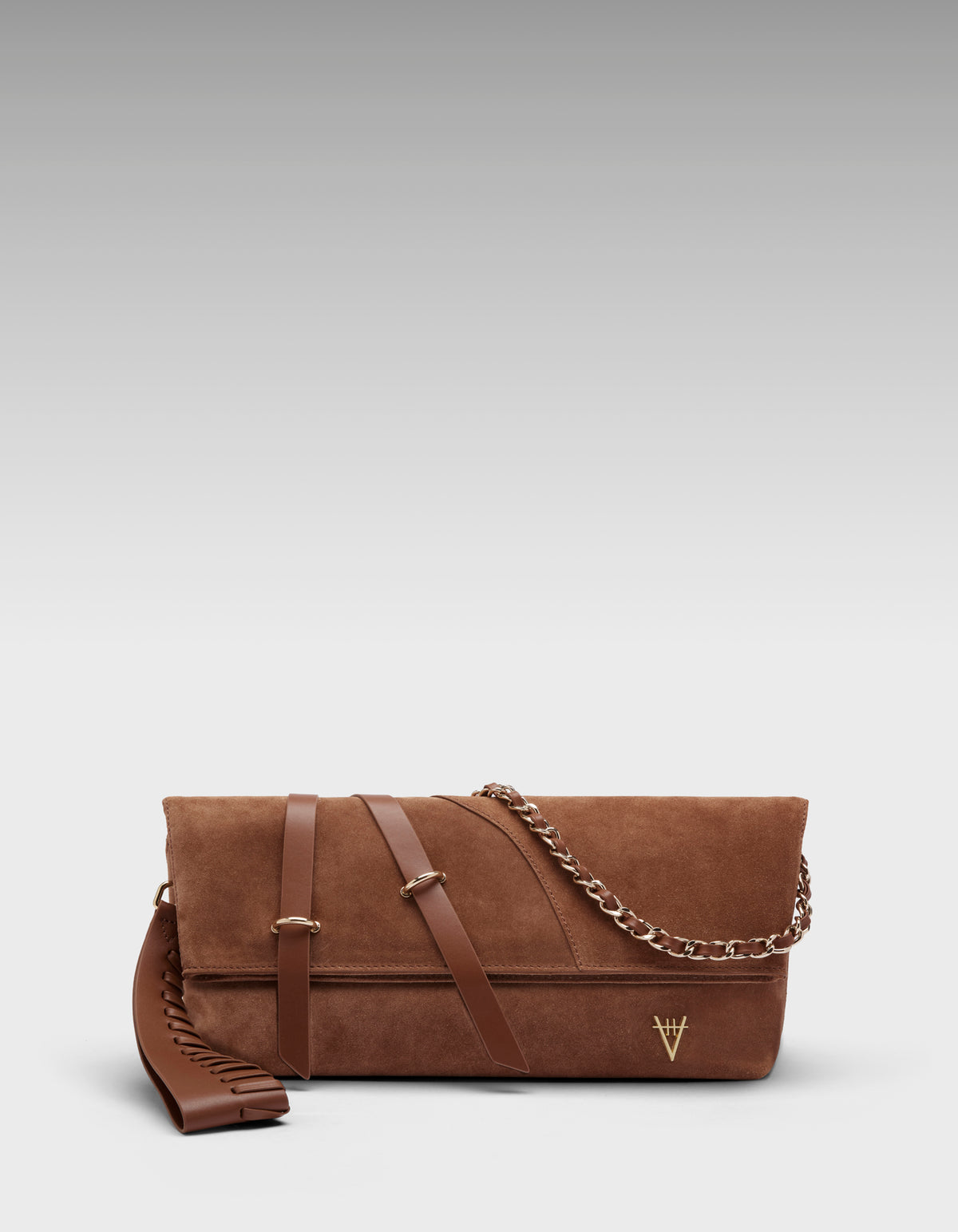 HiVa Atelier | Arlette Clutch & Chain Bag Wood Suede | Beautiful and Versatile Leather Accessories