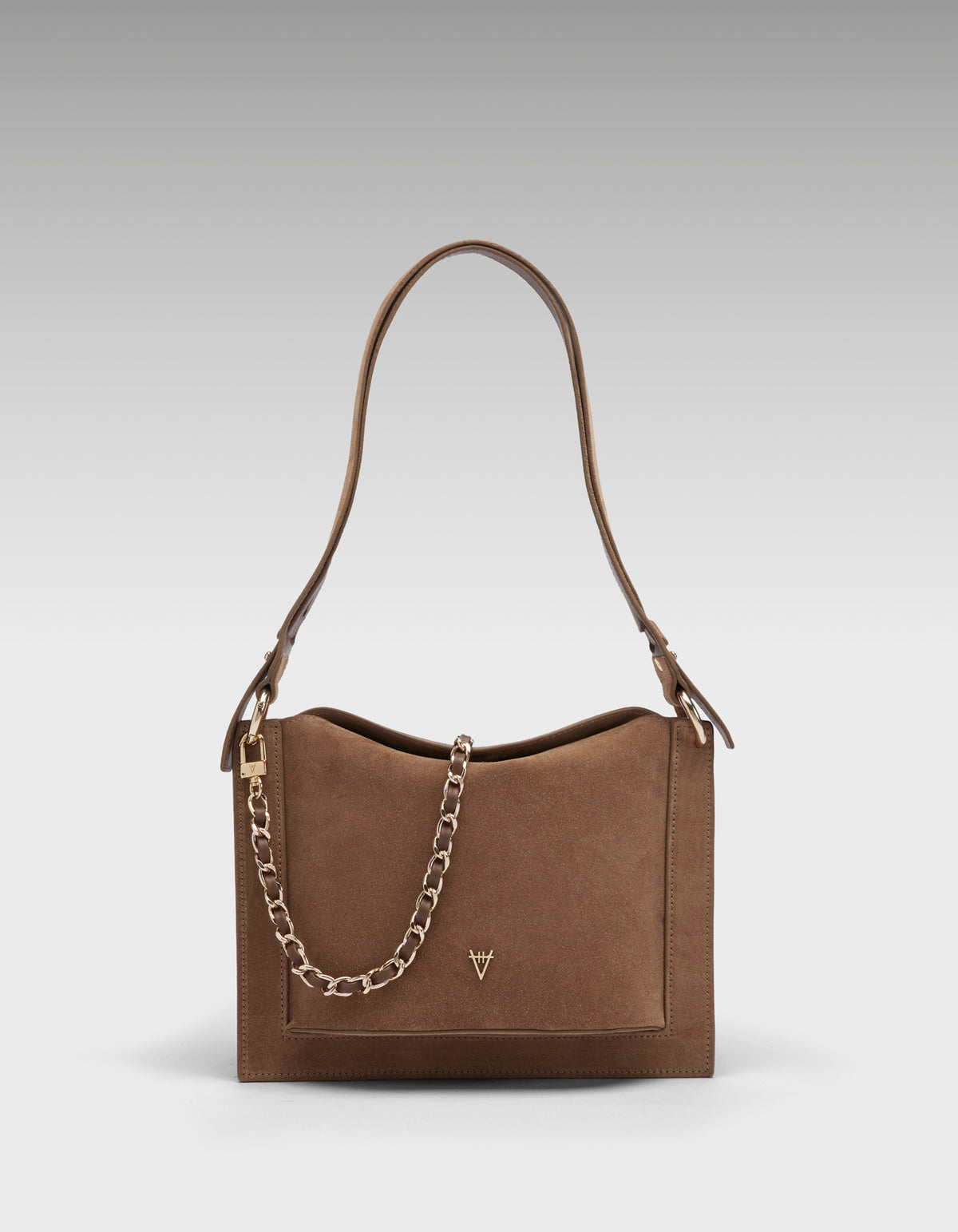HiVa Atelier | Dalia Mini Sleek & Square Shoulder Bag Mocha | Beautiful and Versatile Leather Accessories