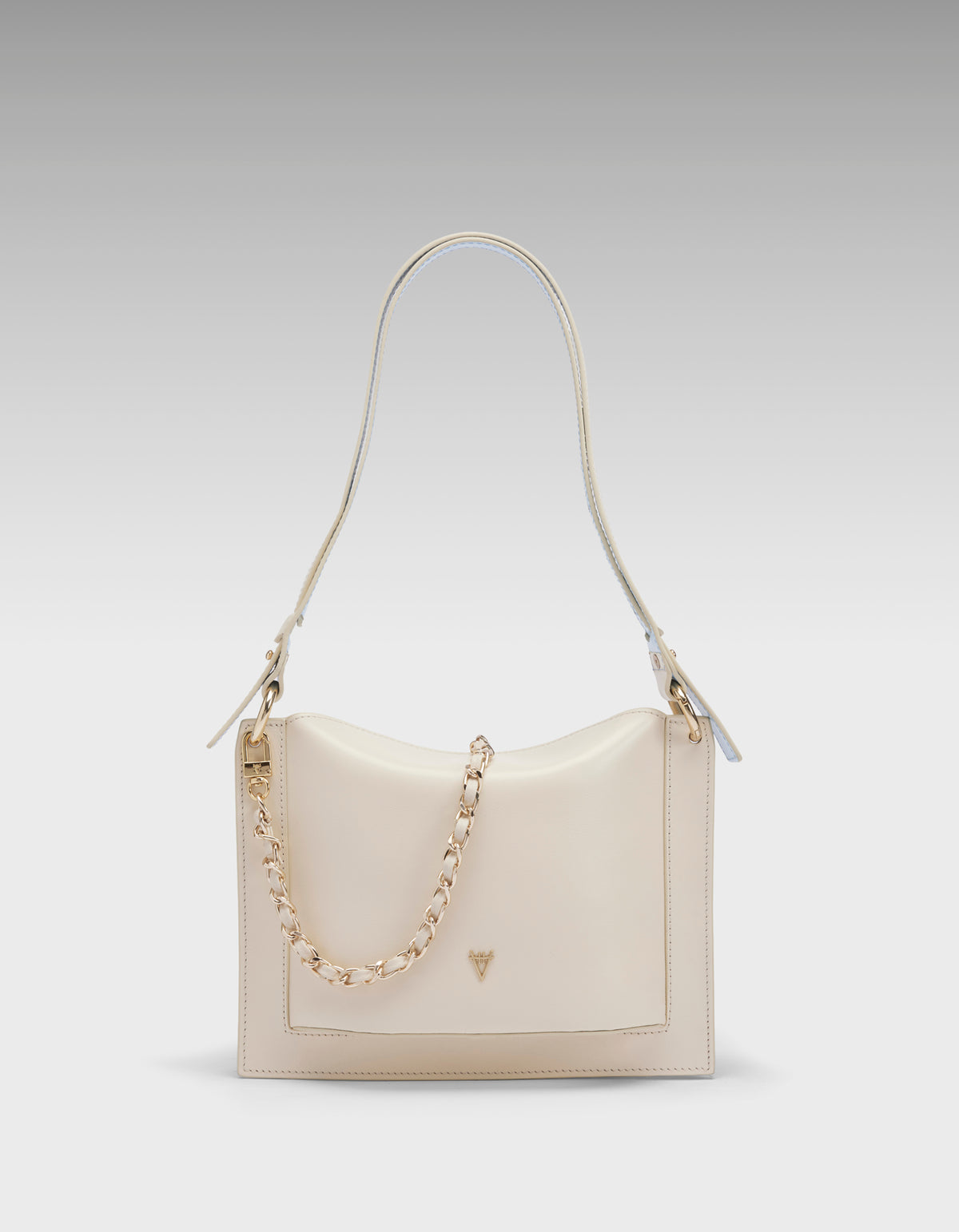 HiVa Atelier | Dalia Mini Sleek & Square Shoulder Bag Bone | Beautiful and Versatile Leather Accessories