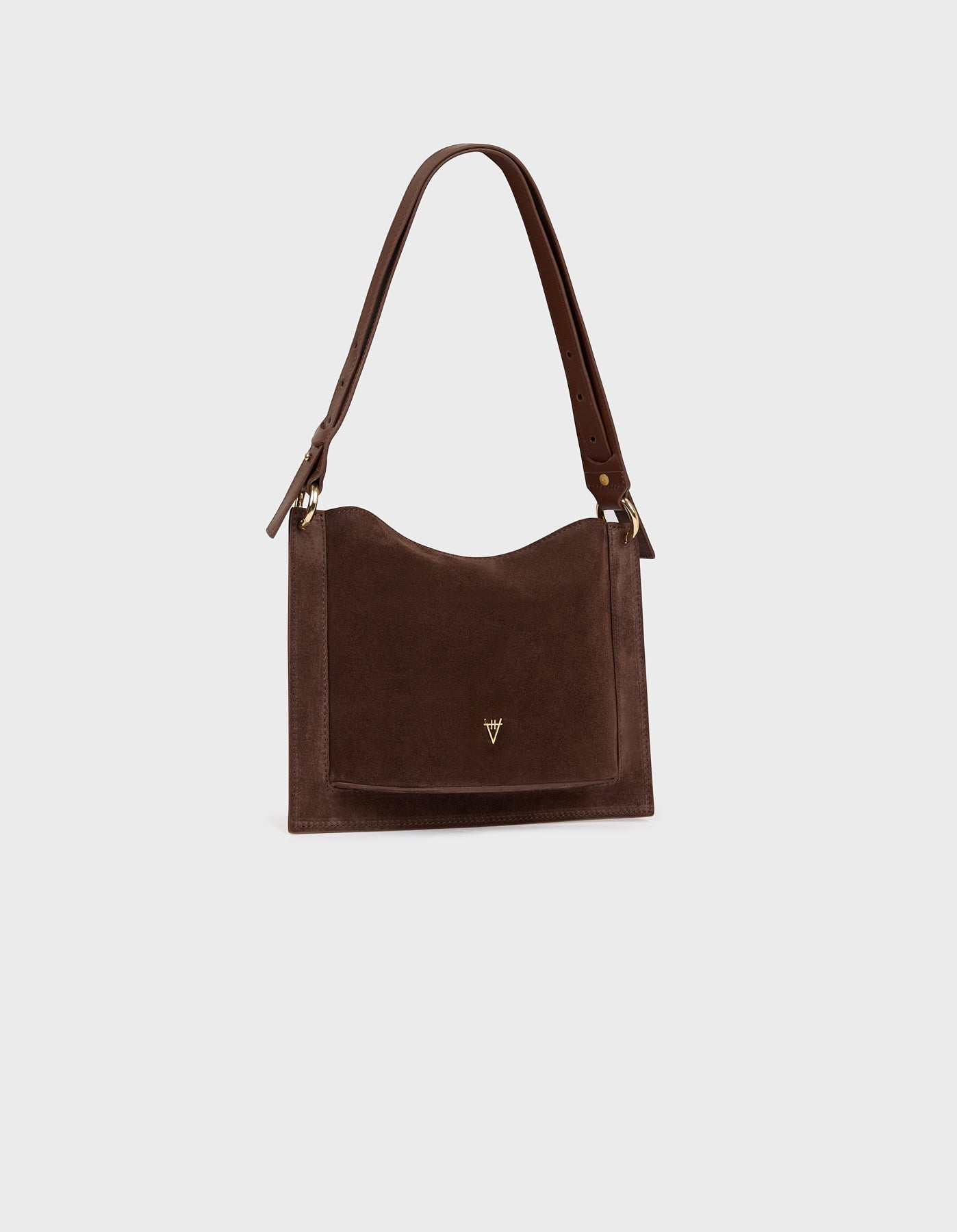 HiVa Atelier | Dalia Sleek & Square Shoulder Bag NUTSHELL SUEDE | Beautiful and Versatile Leather Accessories