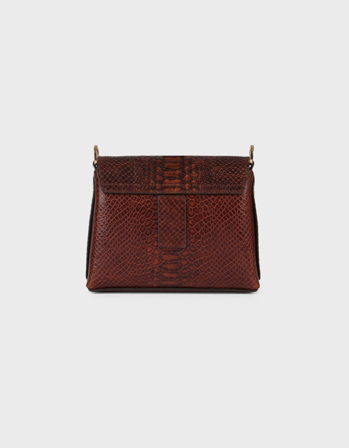 HiVa Atelier | Mini Mare Shoulder Bag Snake Effect Cognac | Beautiful and Versatile Leather Accessories