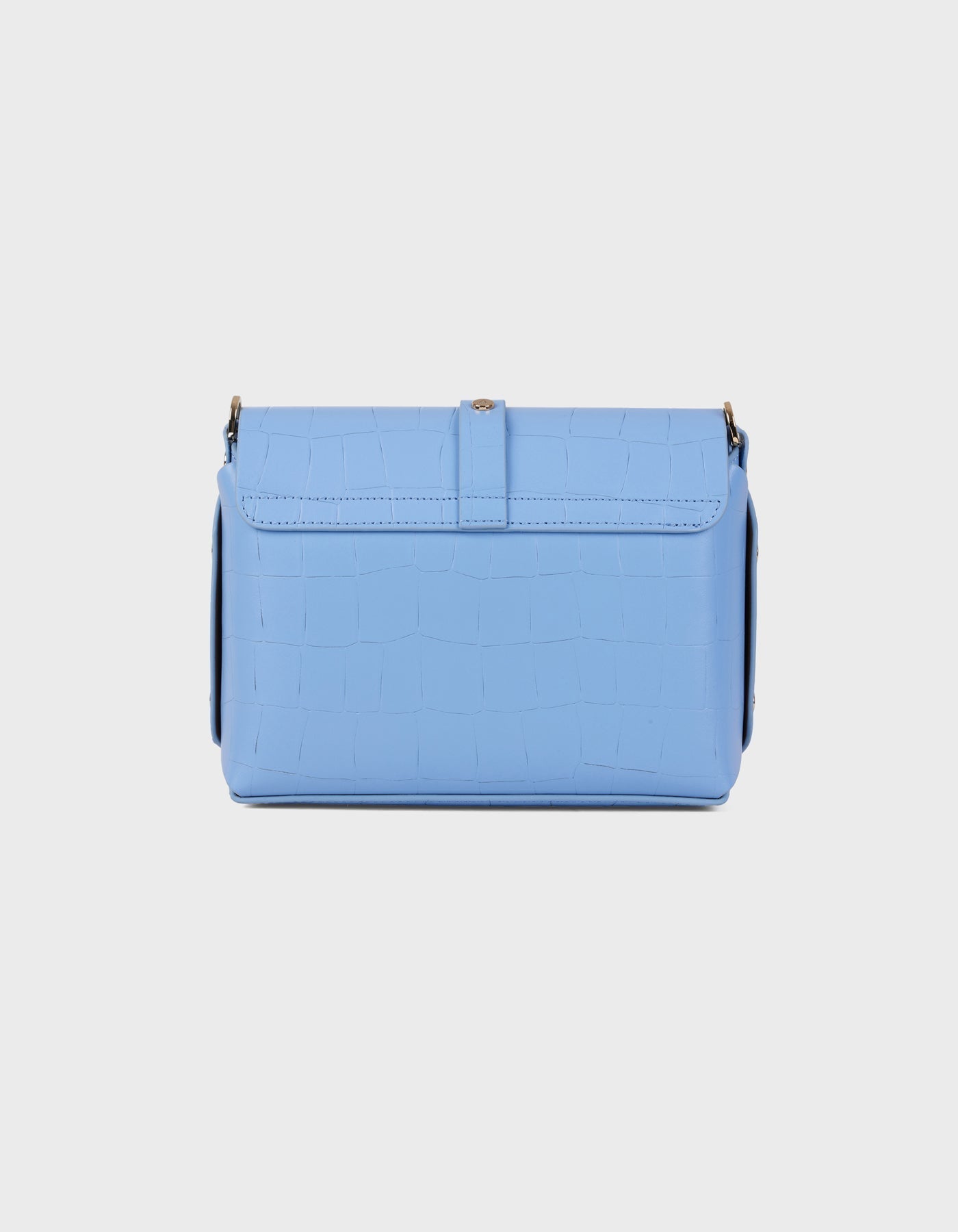 Hiva Atelier | Harmonia Shoulder Bag Croco Effect Tranquil Blue | Beautiful and Versatile Leather Accessories