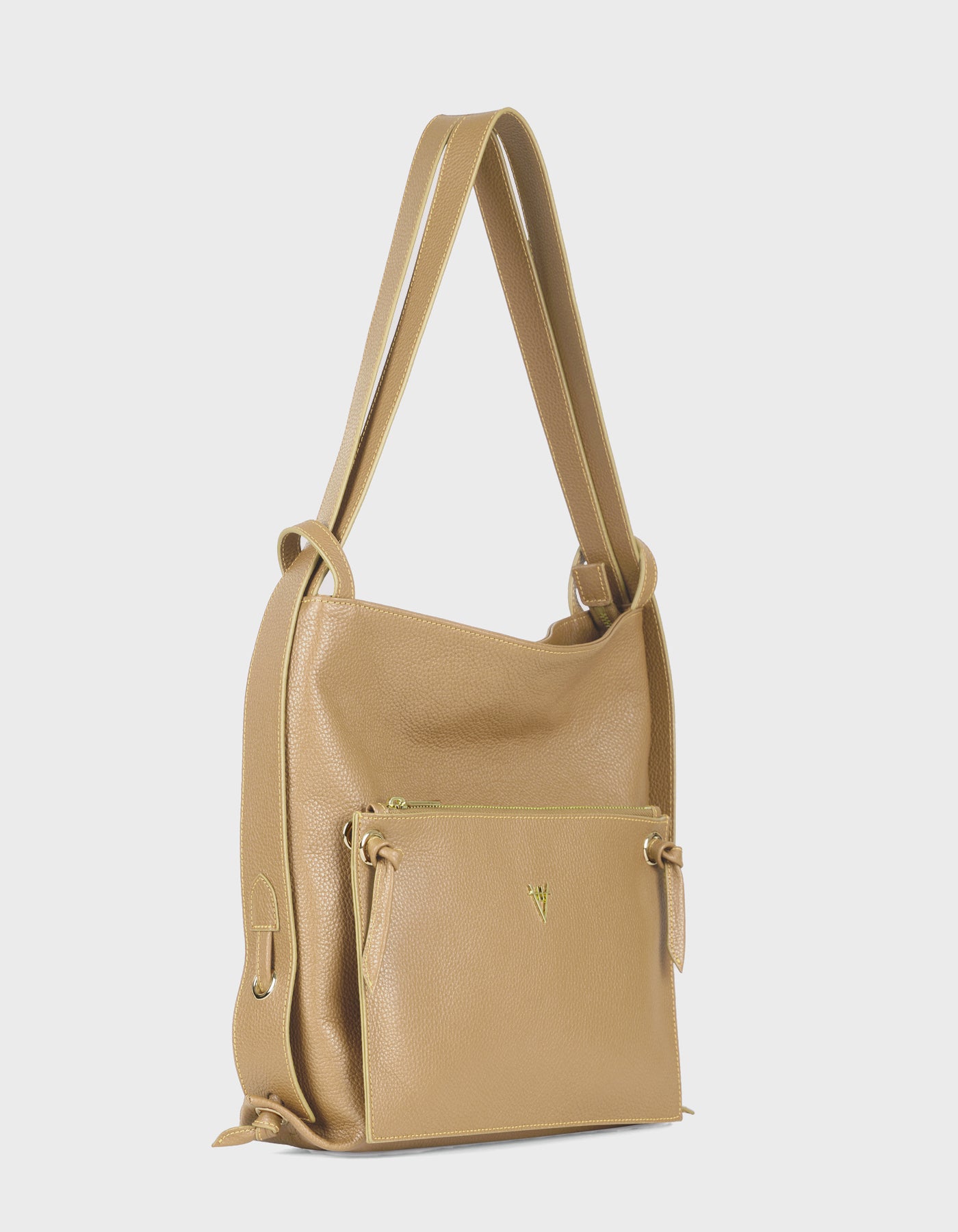 Hiva Atelier | Liber Backpack & Shoulder Bag Biscuit | Beautiful and Versatile Leather Accessories