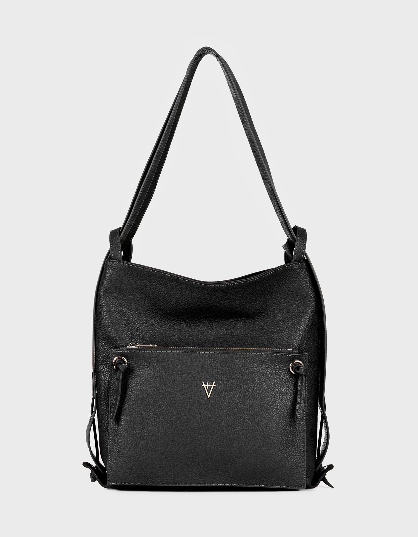 Hiva Atelier | Liber Backpack & Shoulder Bag Black | Beautiful and Versatile Leather Accessories