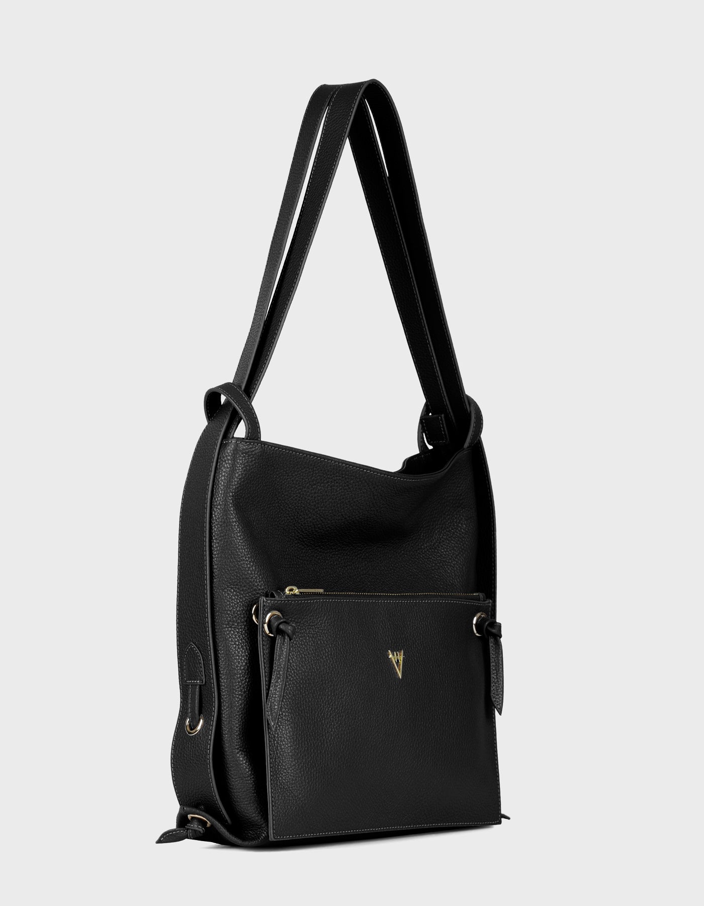 Hiva Atelier | Liber Backpack & Shoulder Bag Black | Beautiful and Versatile Leather Accessories