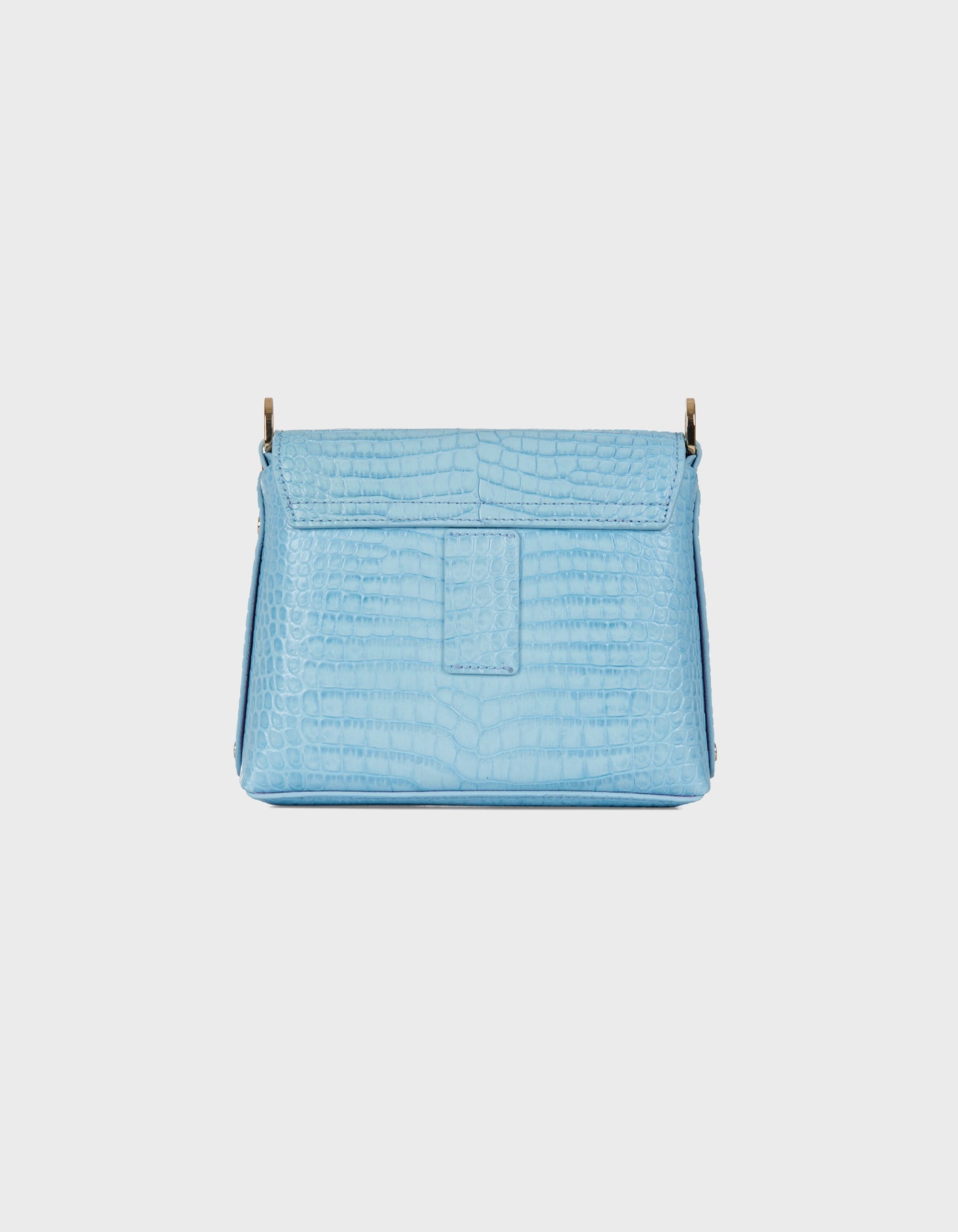 HiVa Atelier | Mini Mare Shoulder Bag Croco Effect Tranquil Blue | Beautiful and Versatile