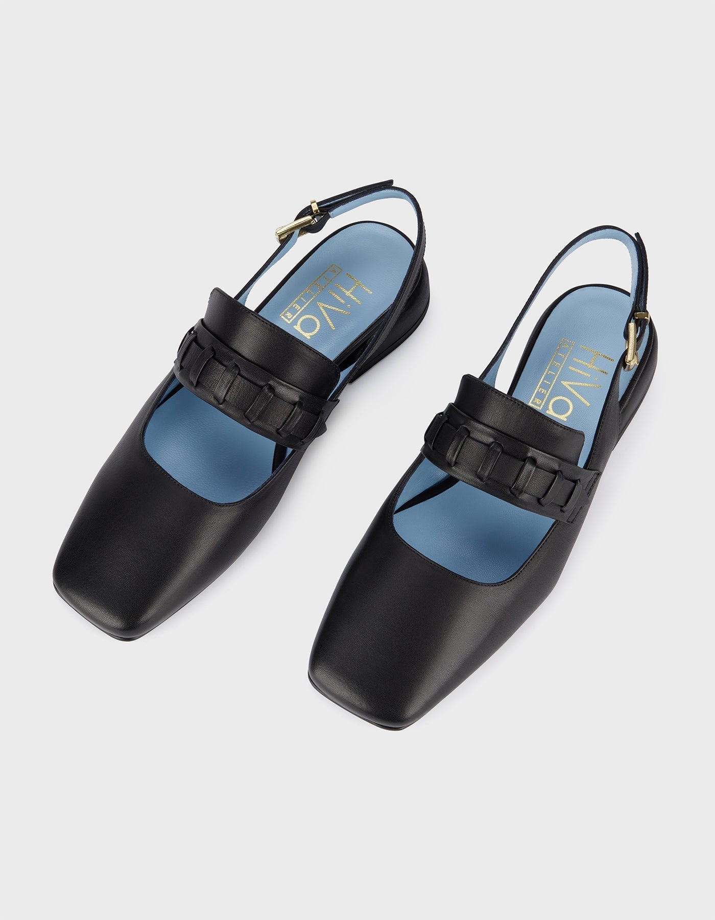 Hiva Atelier | Mary Jane Flat Black | Beautiful and Versatile Leather Accessories