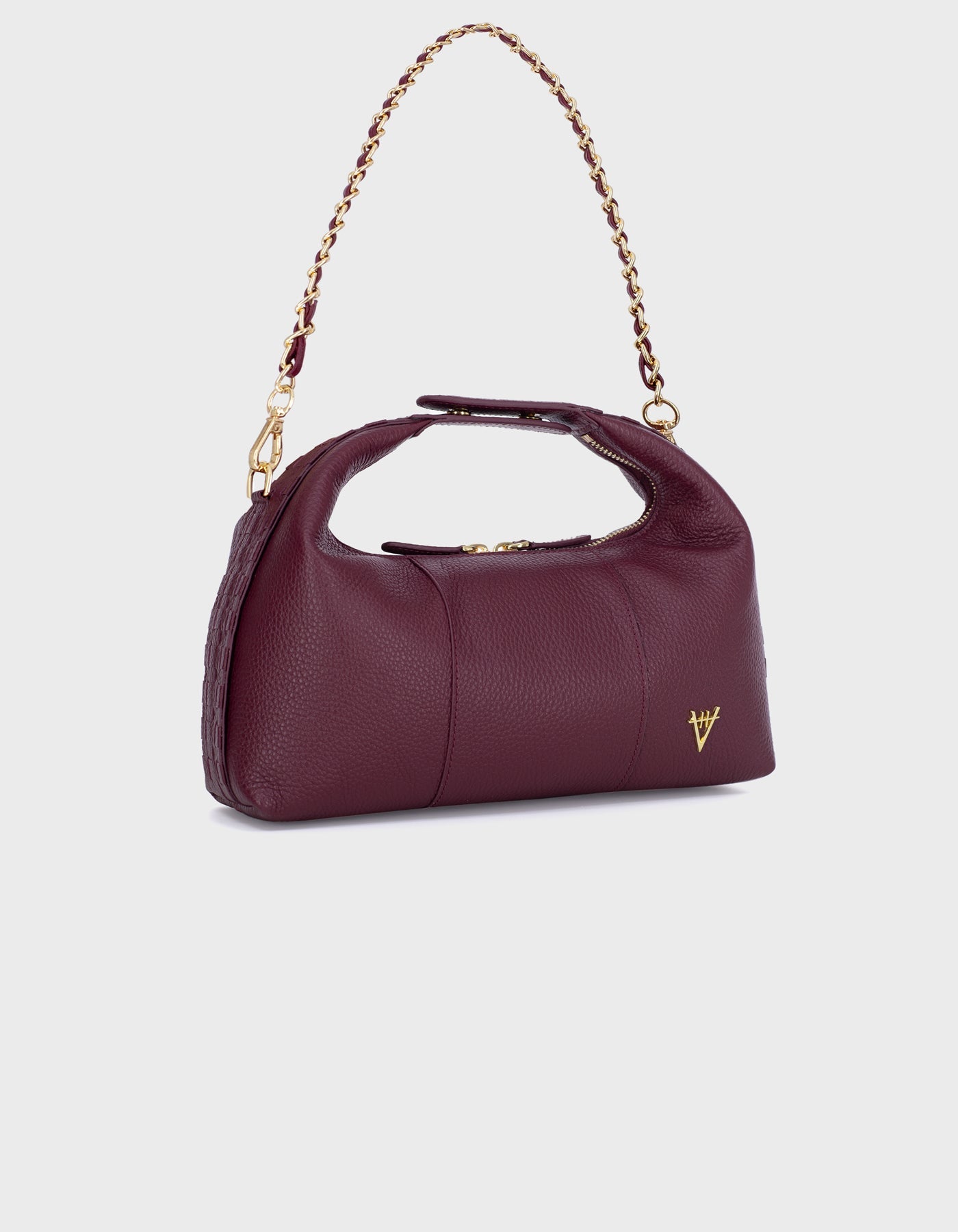 HiVa Atelier | Midi Croissant Bag Burgundy | Beautiful and Versatile Leather Accessories