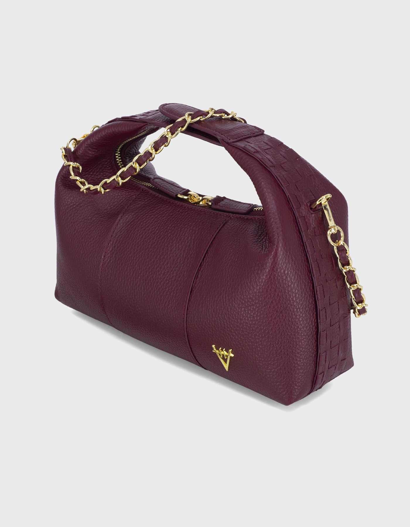 HiVa Atelier | Midi Croissant Bag Burgundy | Beautiful and Versatile Leather Accessories