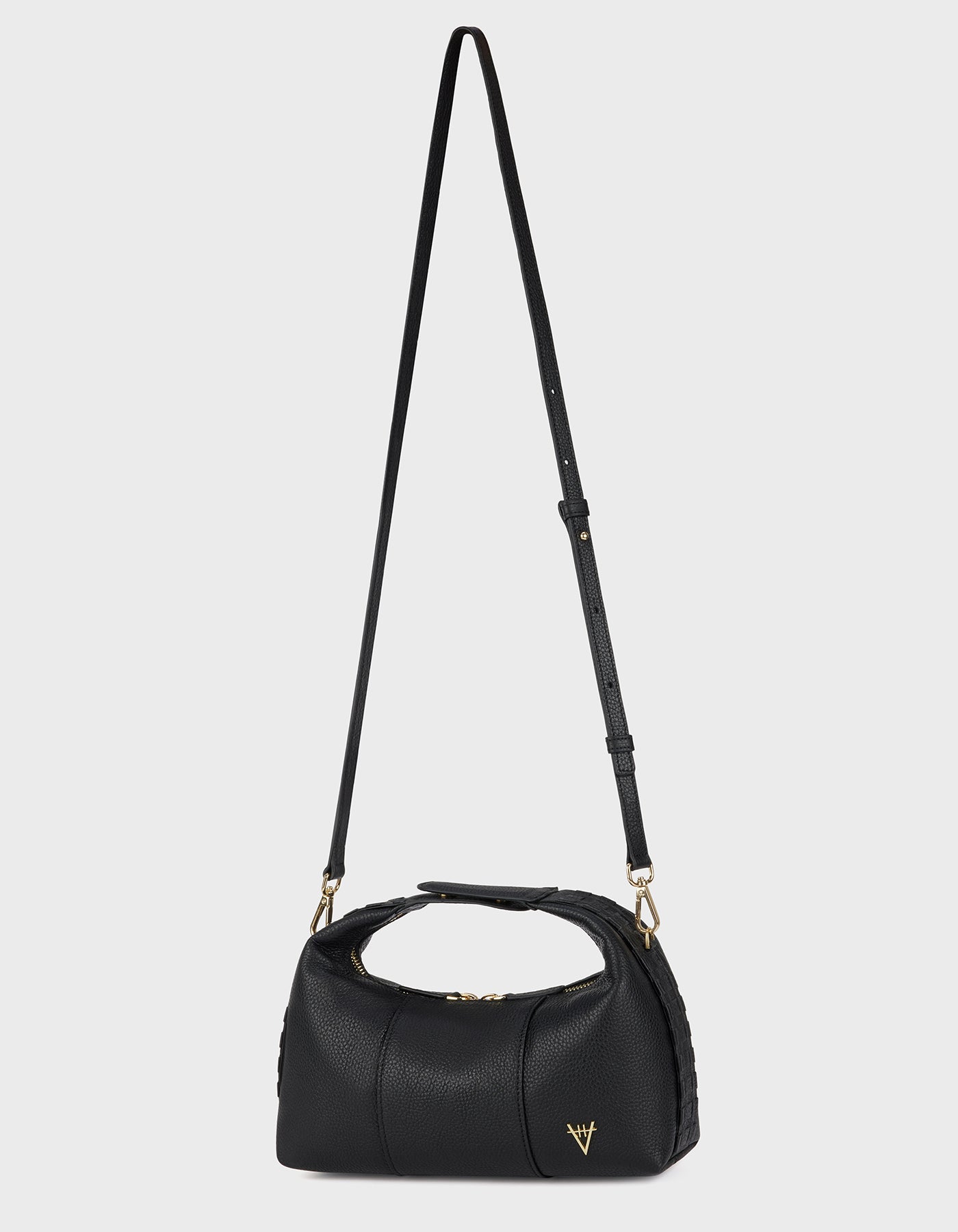 HiVa Atelier | Midi Croissant Bag Black | Beautiful and Versatile Leather Accessories