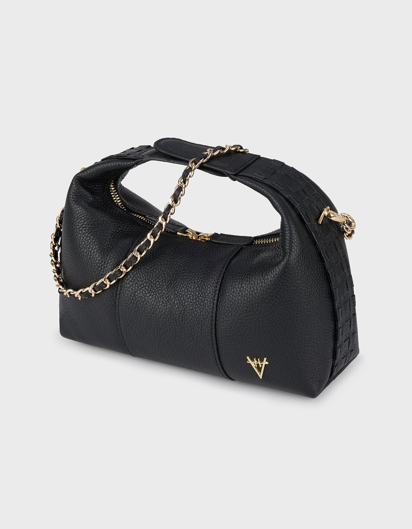 HiVa Atelier | Midi Croissant Bag Black | Beautiful and Versatile Leather Accessories