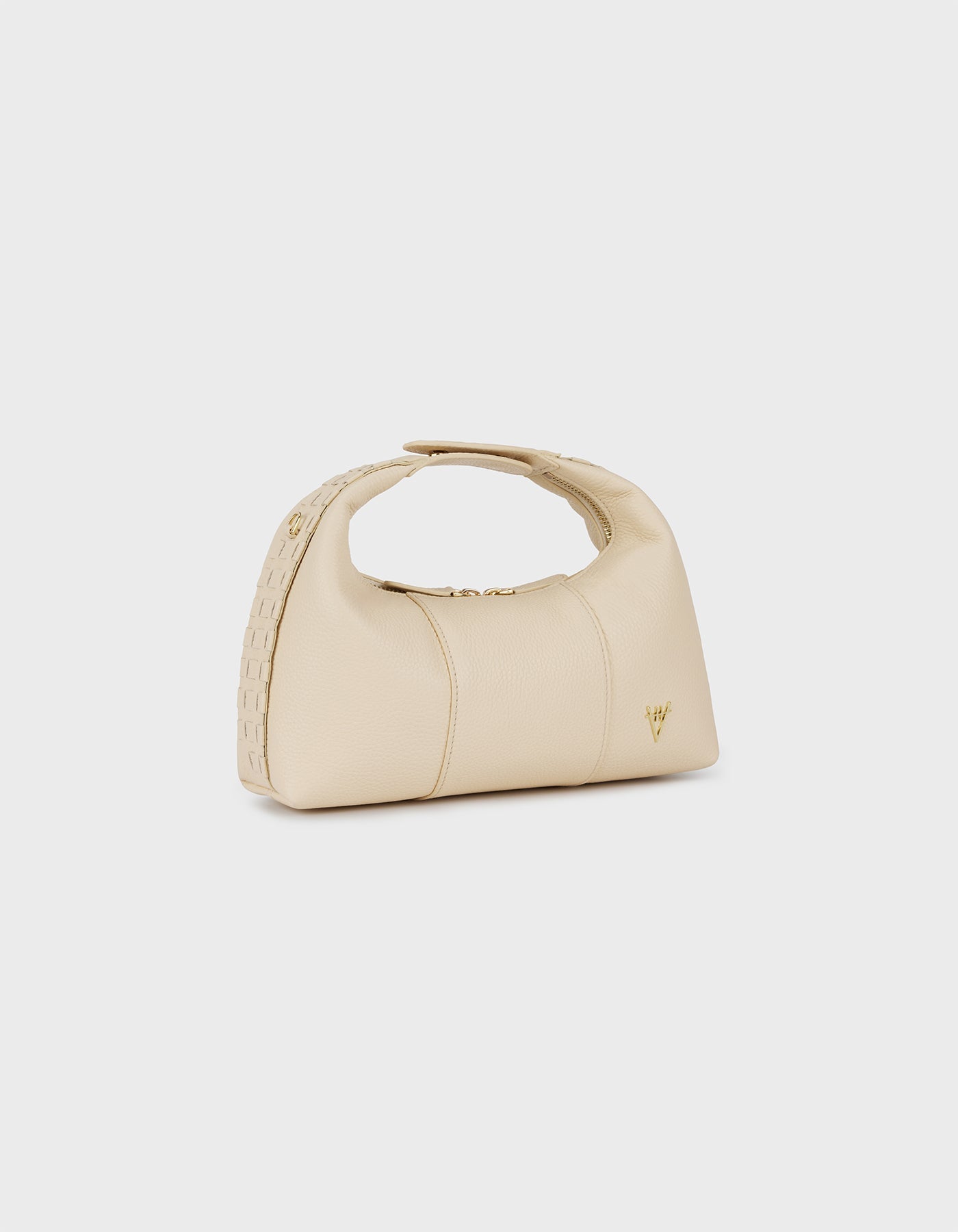 HiVa Atelier | Midi Croissant Bag Bone | Beautiful and Versatile Leather Accessories