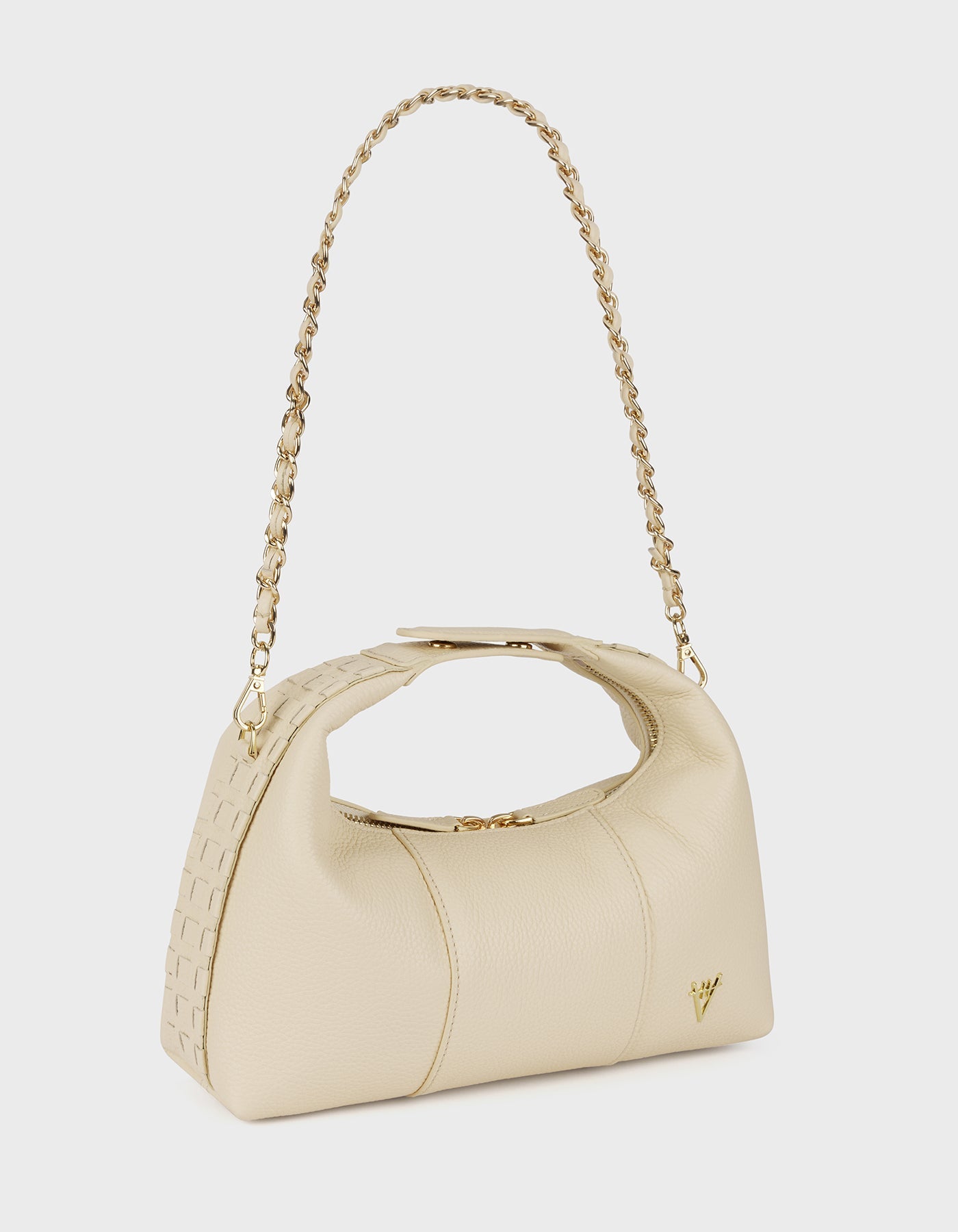 HiVa Atelier | Midi Croissant Bag Bone | Beautiful and Versatile Leather Accessories