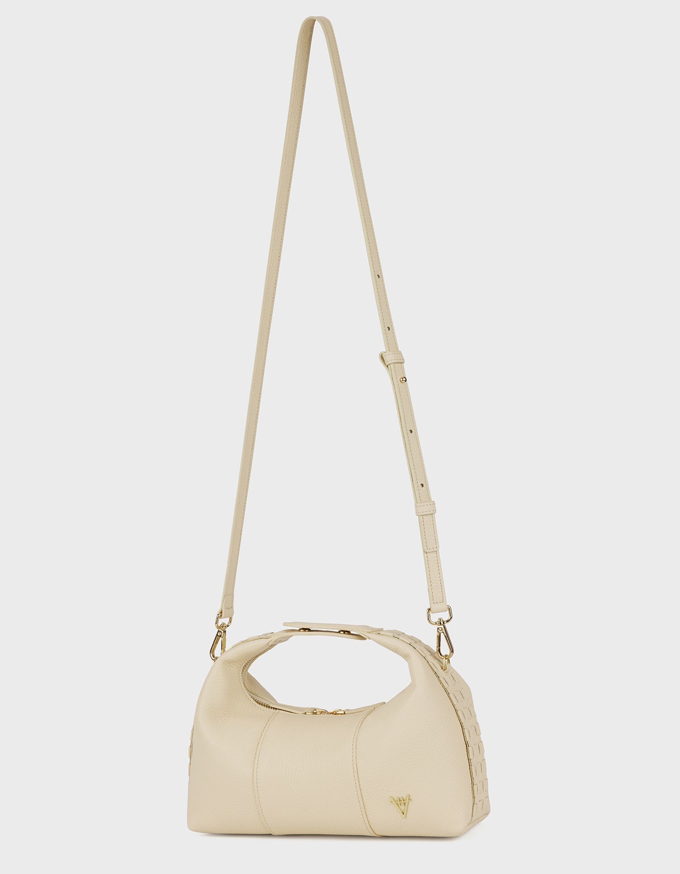 HiVa Atelier | Midi Croissant Bag Bone | Beautiful and Versatile Leather Accessories