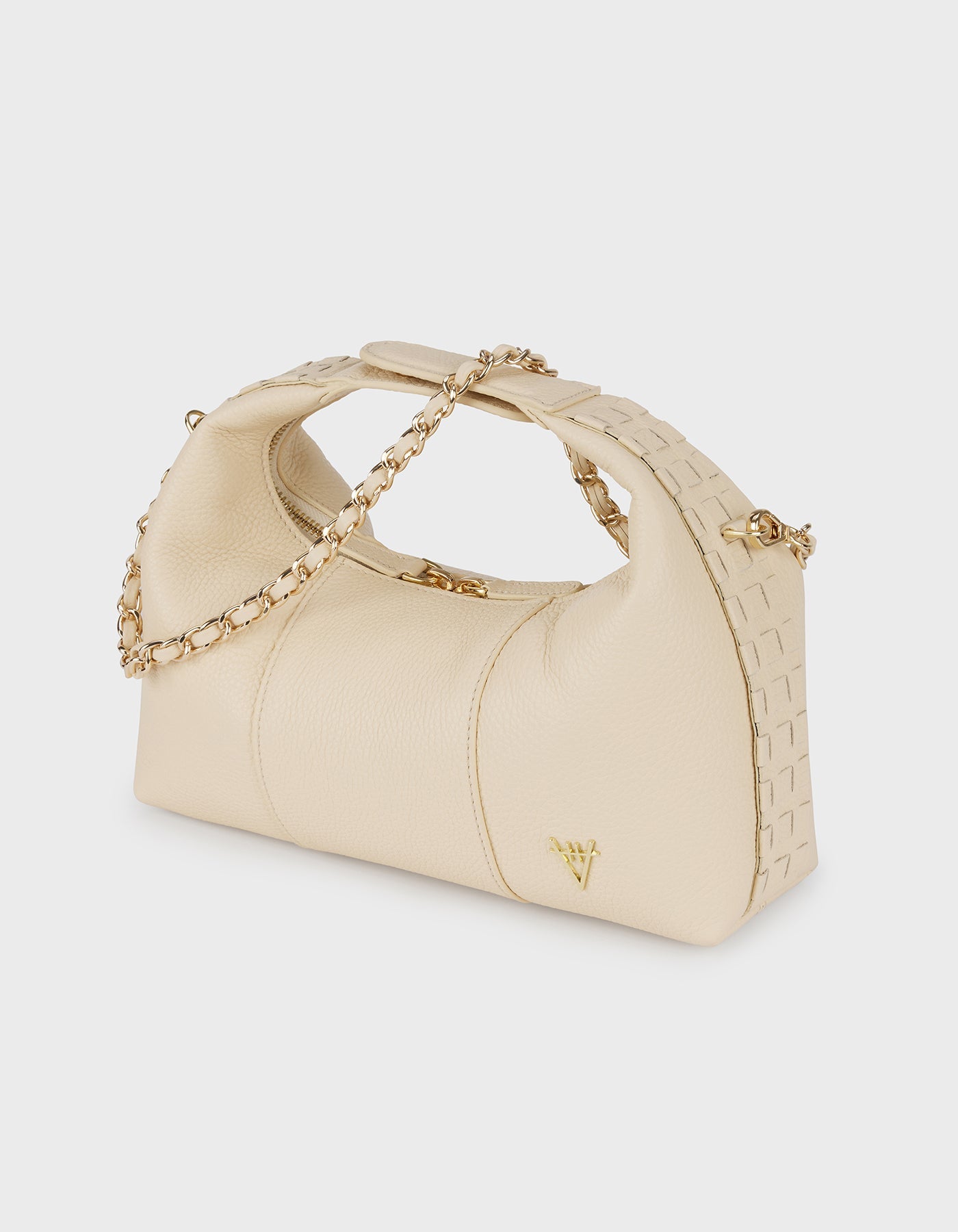 HiVa Atelier | Midi Croissant Bag Bone | Beautiful and Versatile Leather Accessories