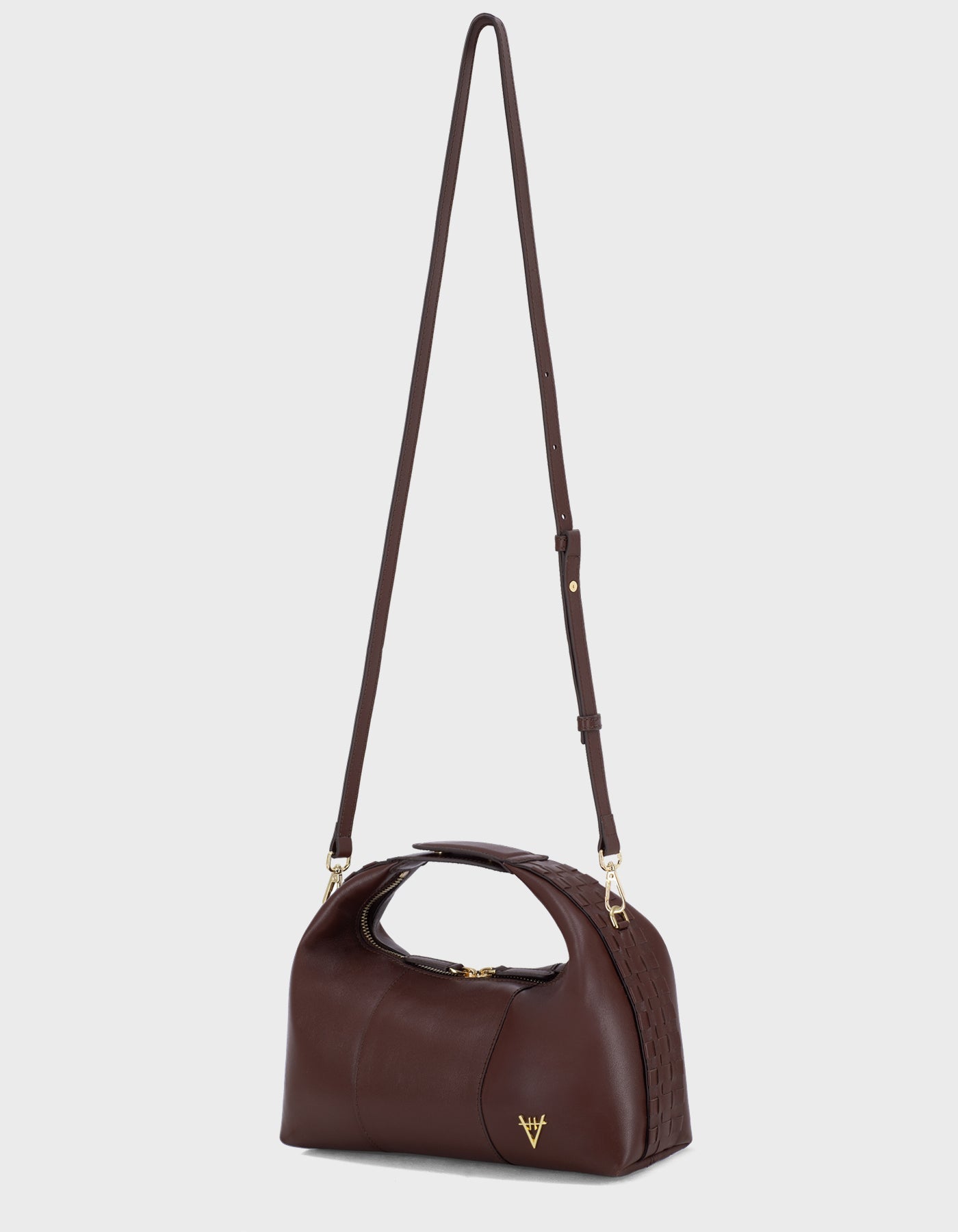 HiVa Atelier | Midi Croissant Bag Nutshell | Beautiful and Versatile Leather Accessories