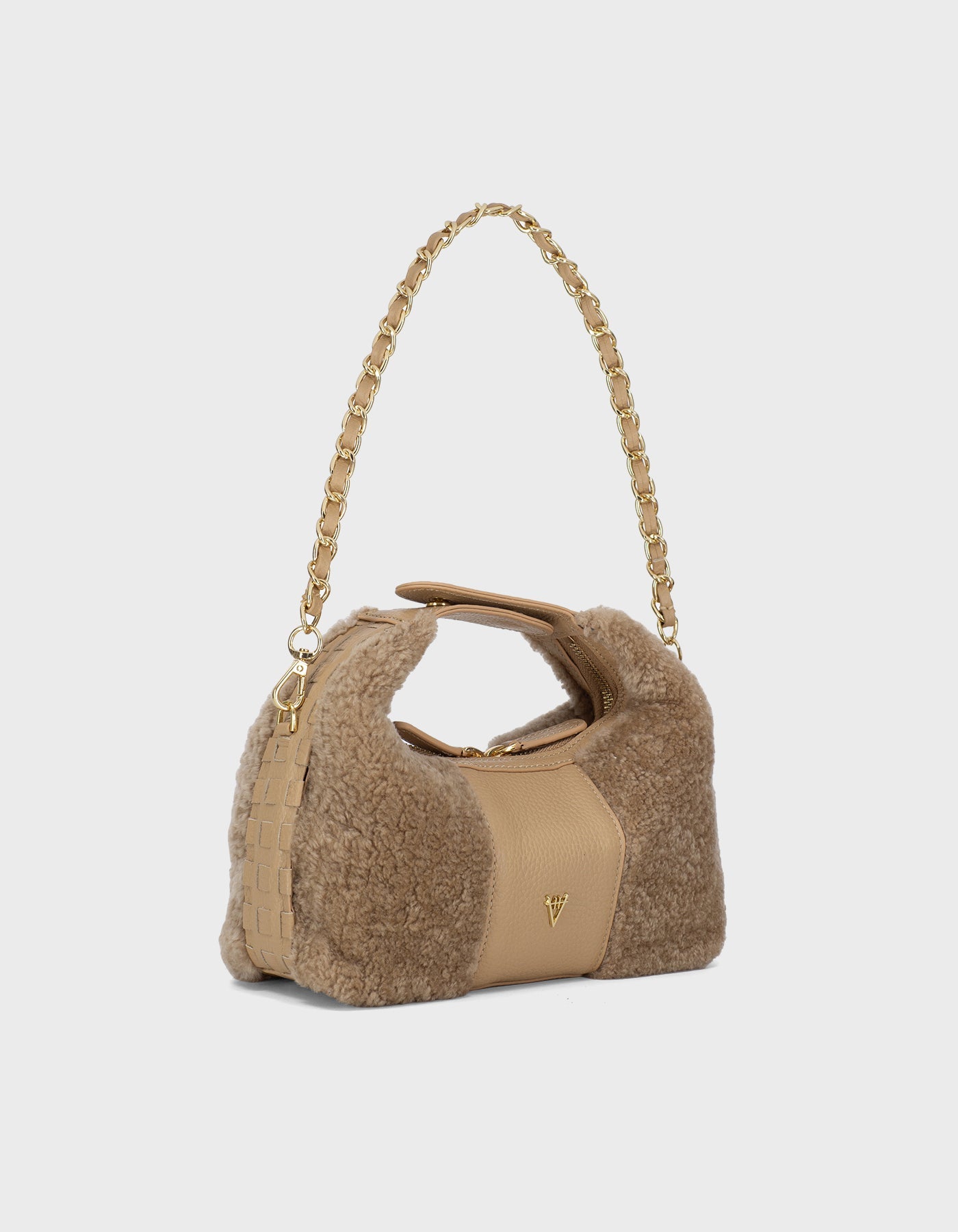 Hiva Atelier | Mini Croissant Shearling Biscuit | Beautiful and Versatile Leather Accessories