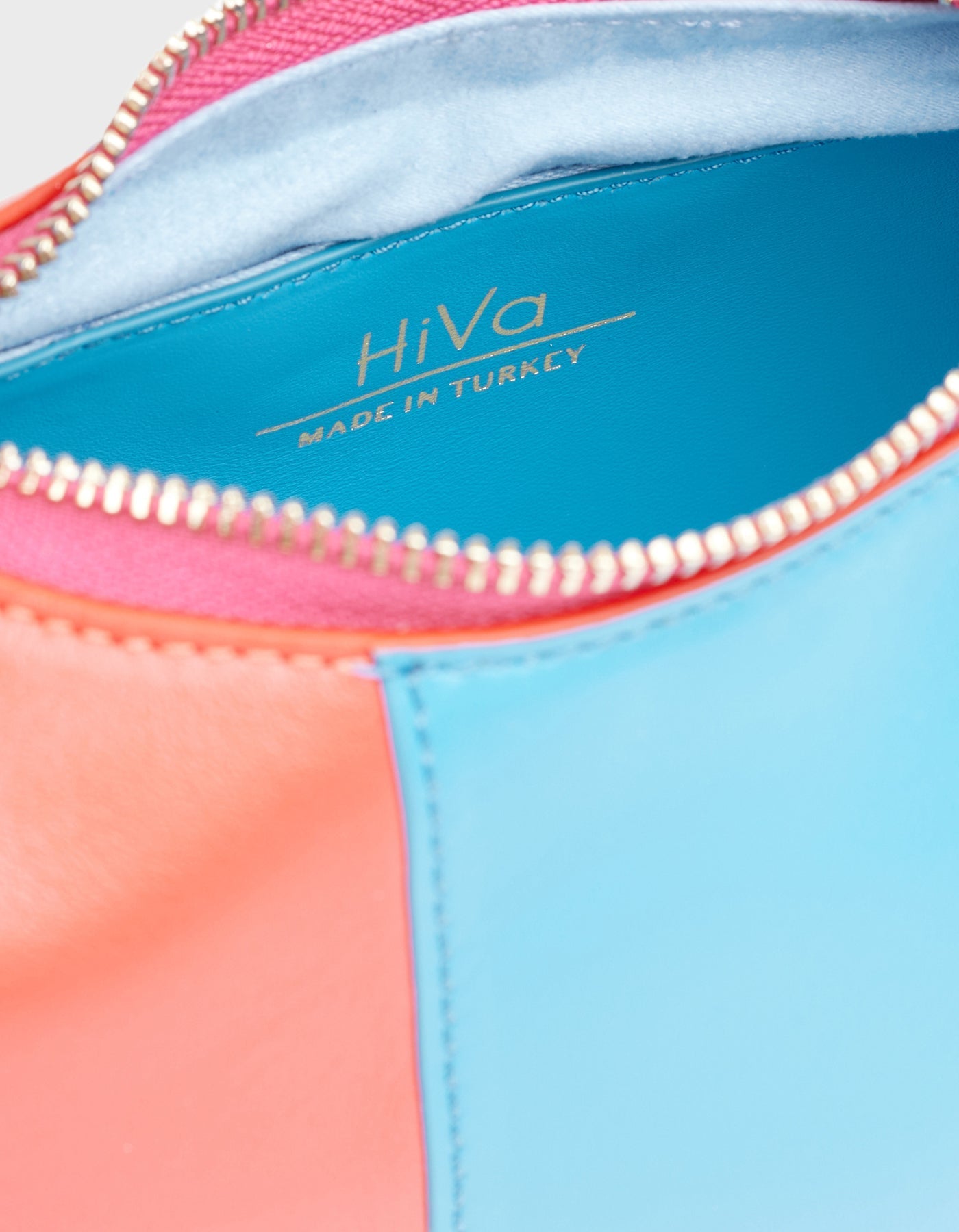 Hiva Atelier | Mini Croissant Sky Blue & Fuchsia & Green & Coral | Beautiful and Versatile