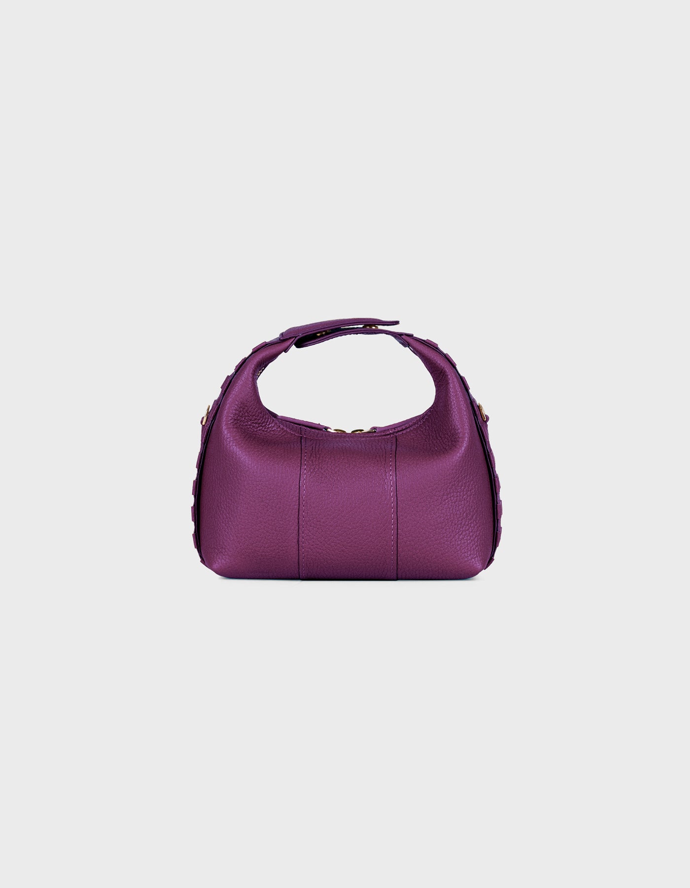 Hiva Atelier | Mini Croissant Midnight Plum | Beautiful and Versatile Leather Accessories