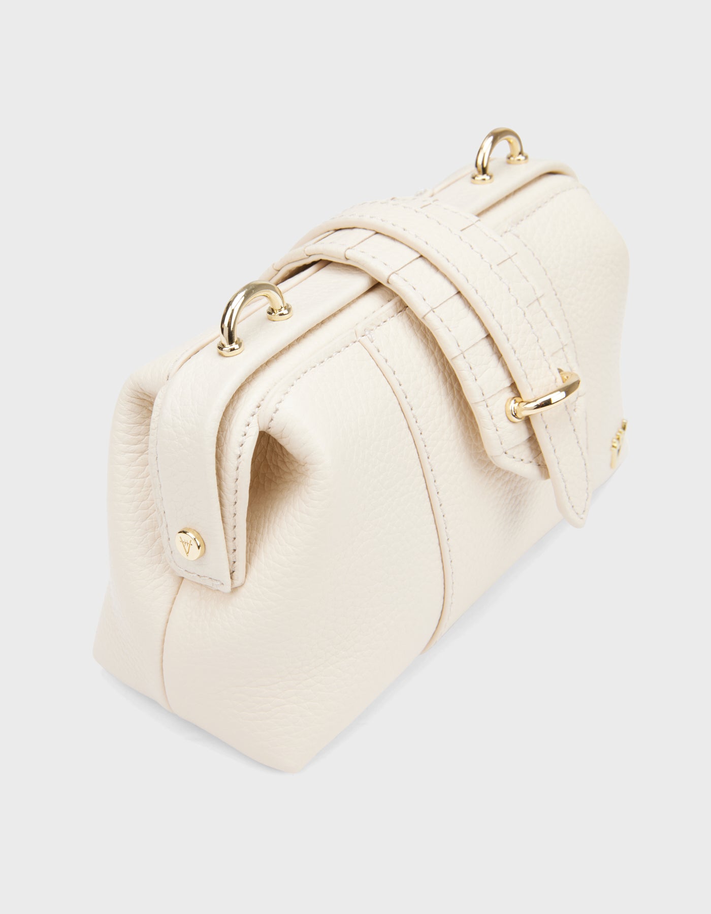 HiVa Atelier | Mini Nubes Doctor Bag Bone | Beautiful and Versatile Leather Accessories