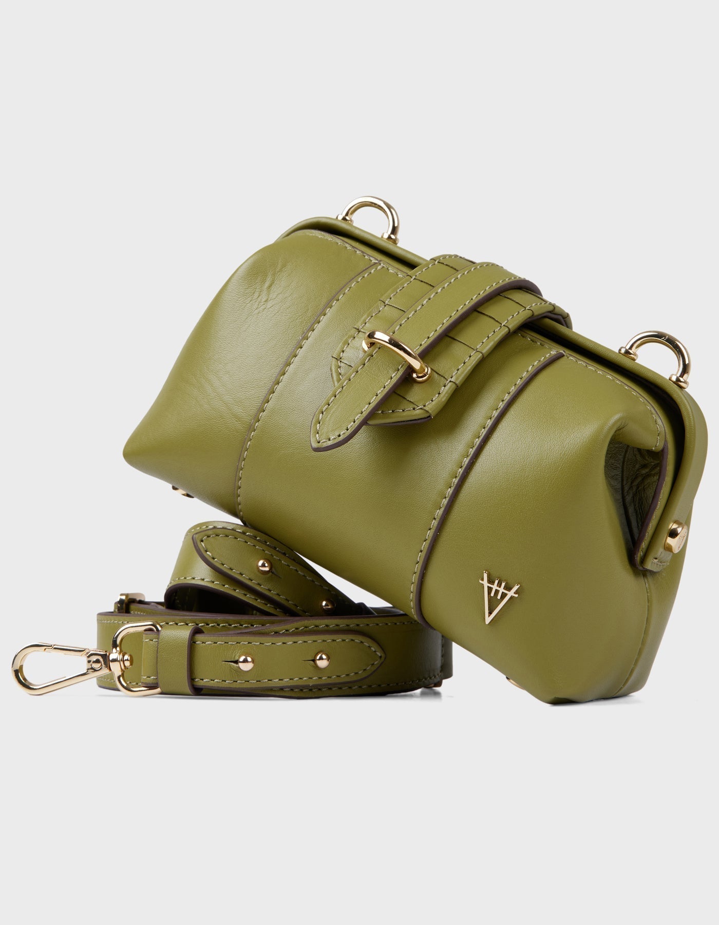 HiVa Atelier | Mini Nubes Doctor Bag Olive | Beautiful and Versatile Leather Accessories