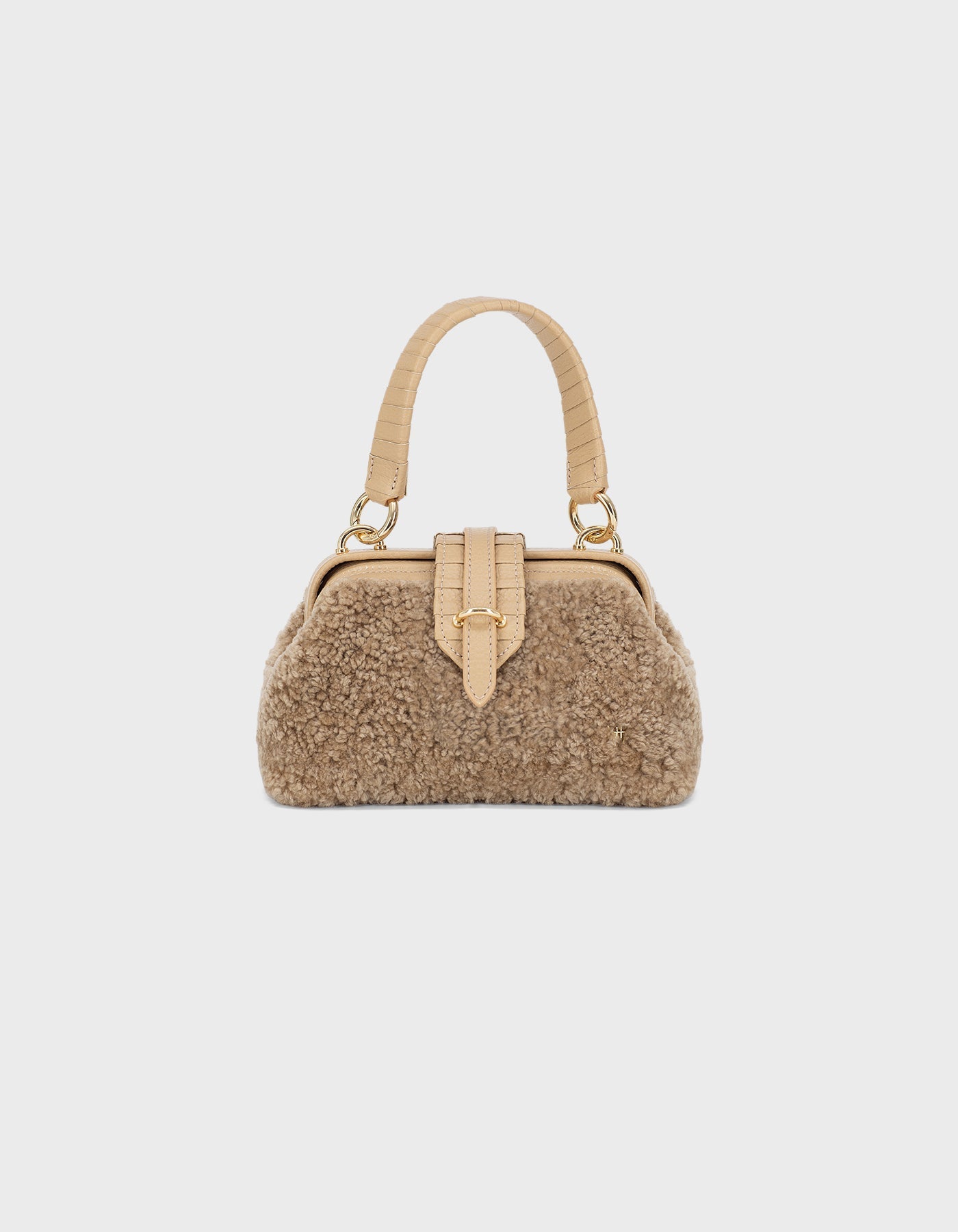 HiVa Atelier | Mini Nubes Doctor Bag Shearling Biscuit | Beautiful and Versatile Leather Accessories