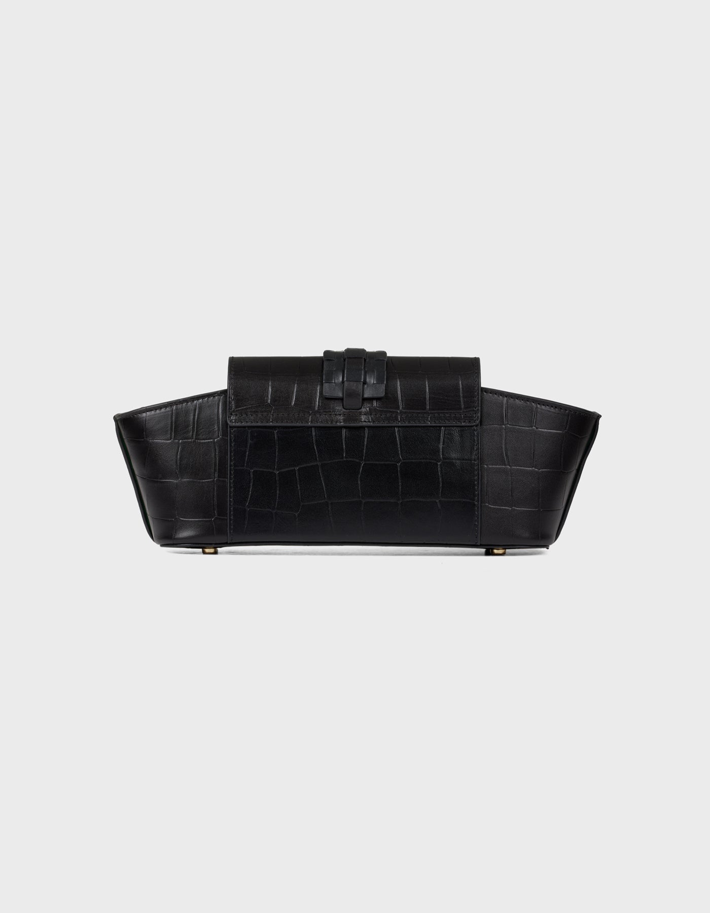 HiVa Atelier | Navis Shoulder Bag Croco Effect Black | Beautiful and Versatile Leather Accessories