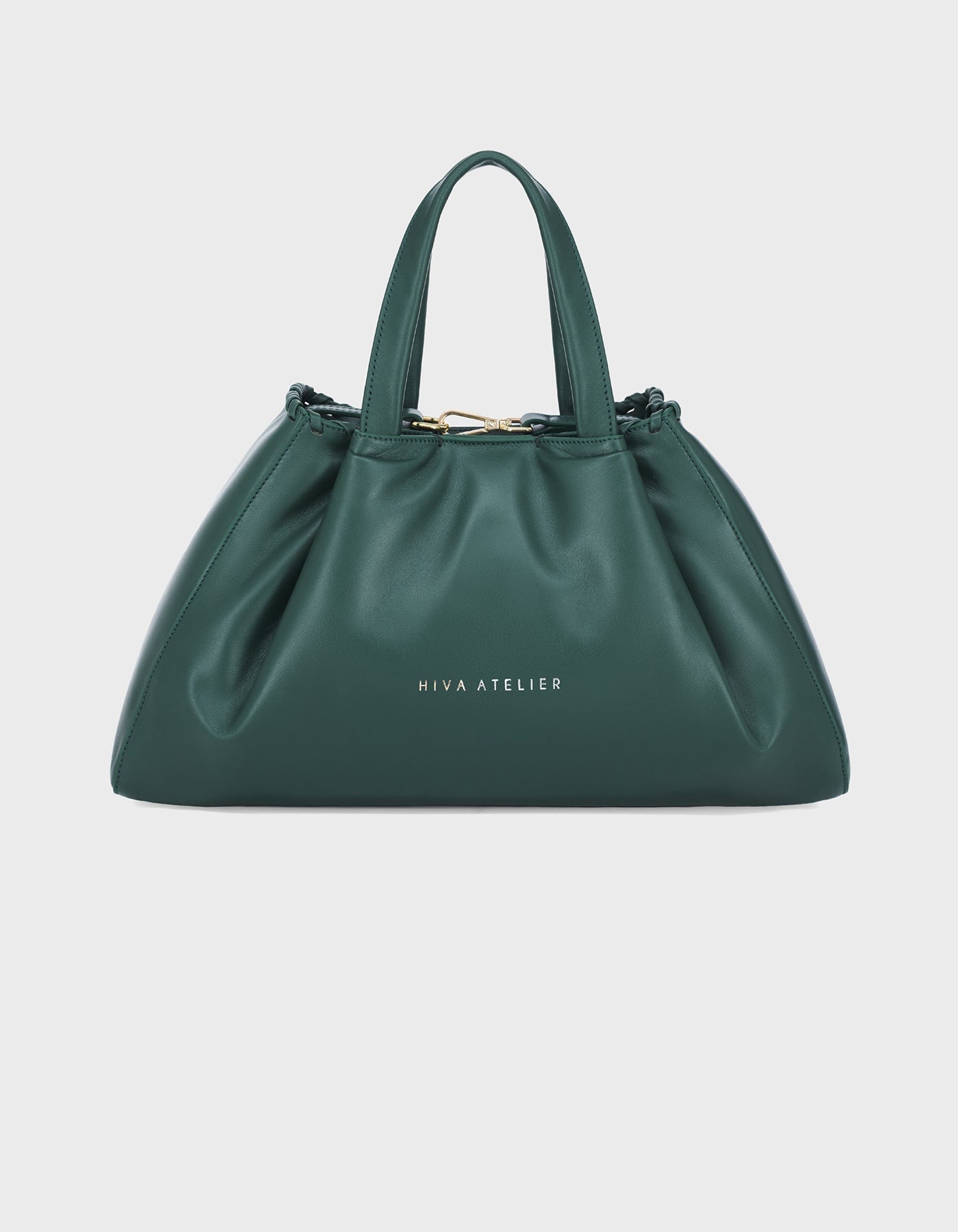 Hiva Atelier | Nubi Pedded Shoulder Bag Deep Emerald | Beautiful and Versatile Leather Accessories